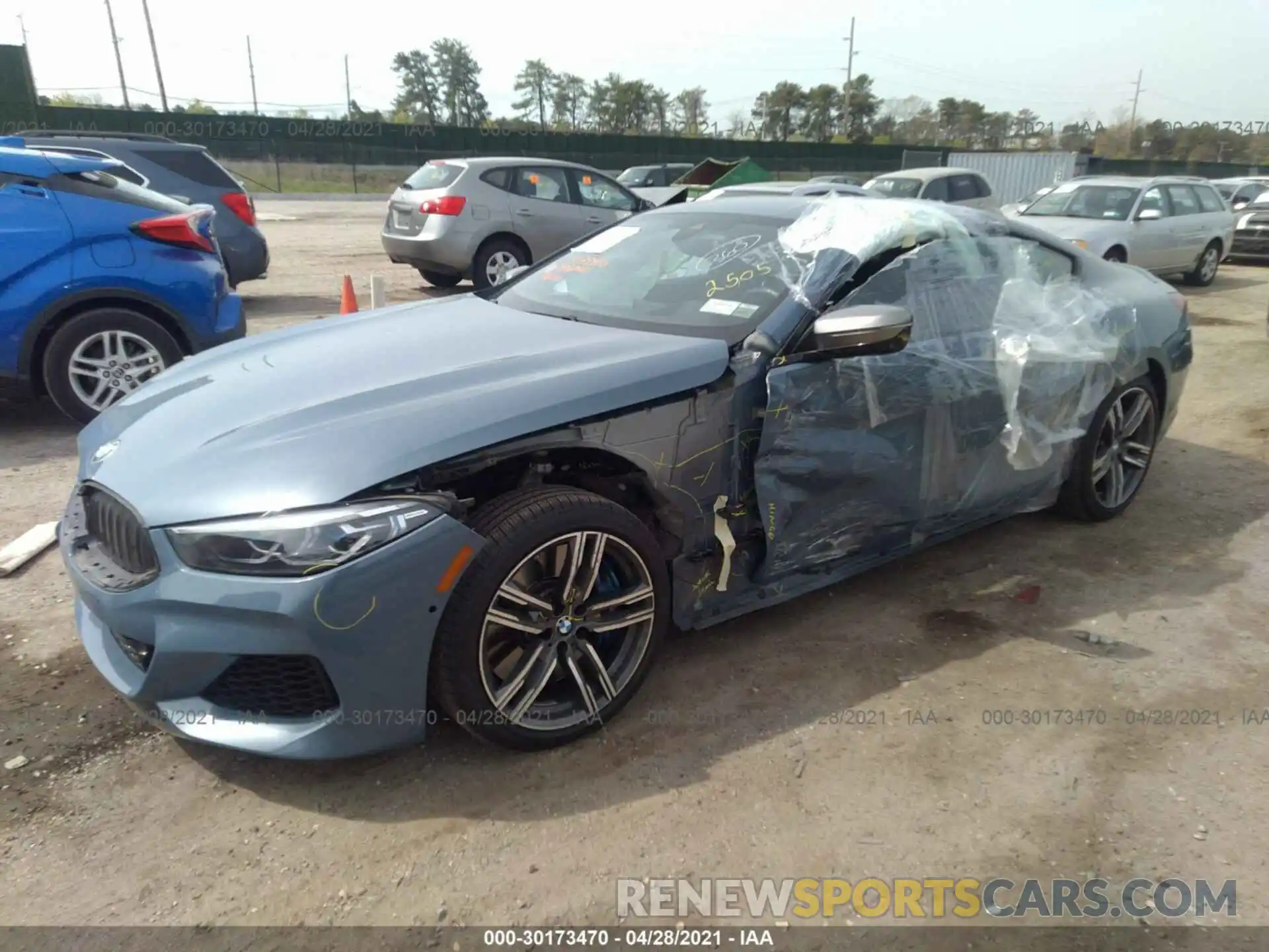 2 Фотография поврежденного автомобиля WBABC4C5XKBU95763 BMW 8 SERIES 2019