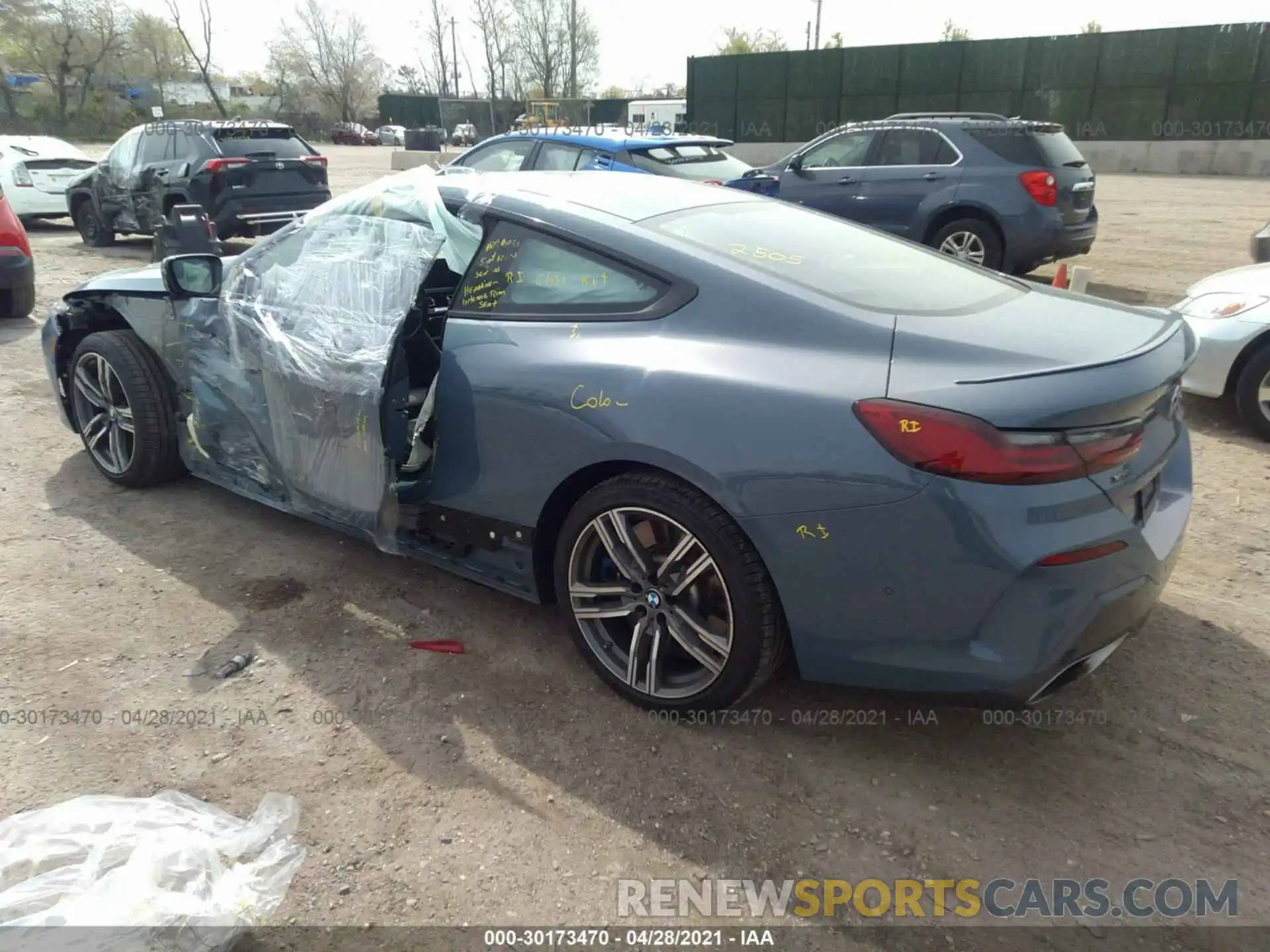 3 Фотография поврежденного автомобиля WBABC4C5XKBU95763 BMW 8 SERIES 2019