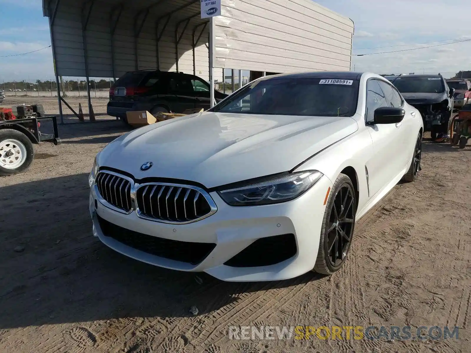 2 Фотография поврежденного автомобиля WBAGV2C01LCE03107 BMW 8 SERIES 2020