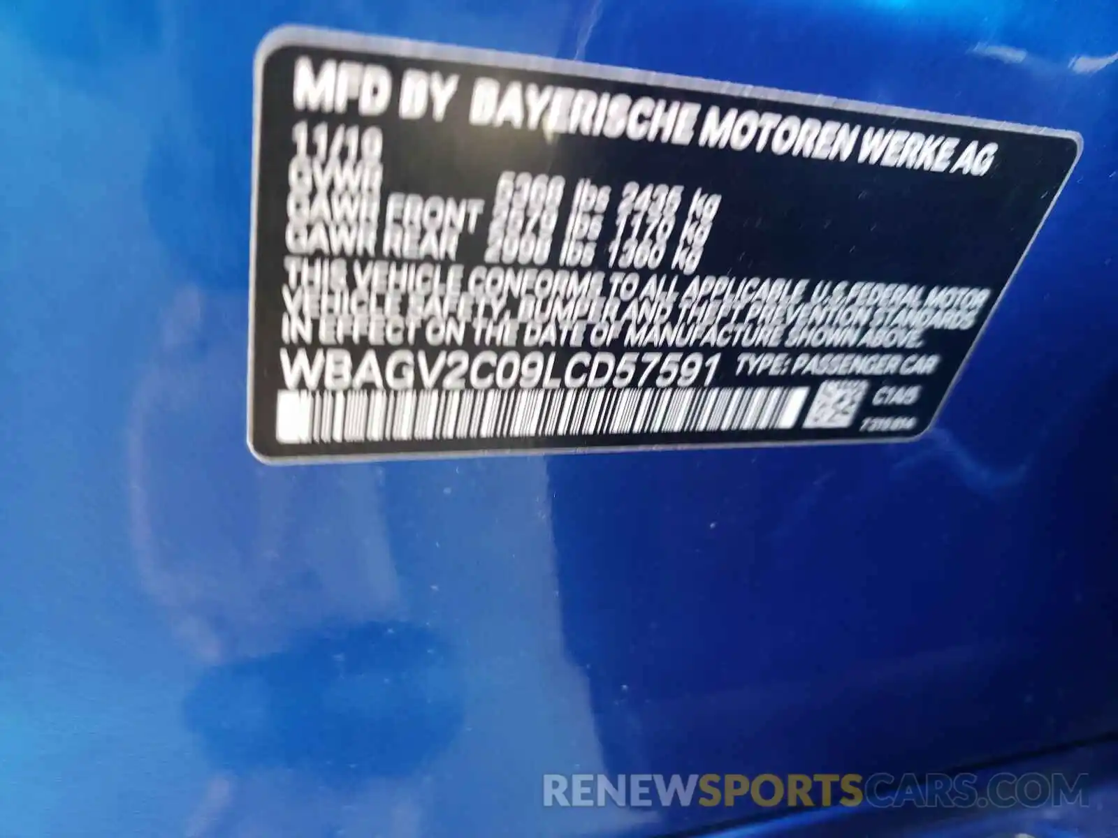 10 Photograph of a damaged car WBAGV2C09LCD57591 BMW 8 SERIES 2020