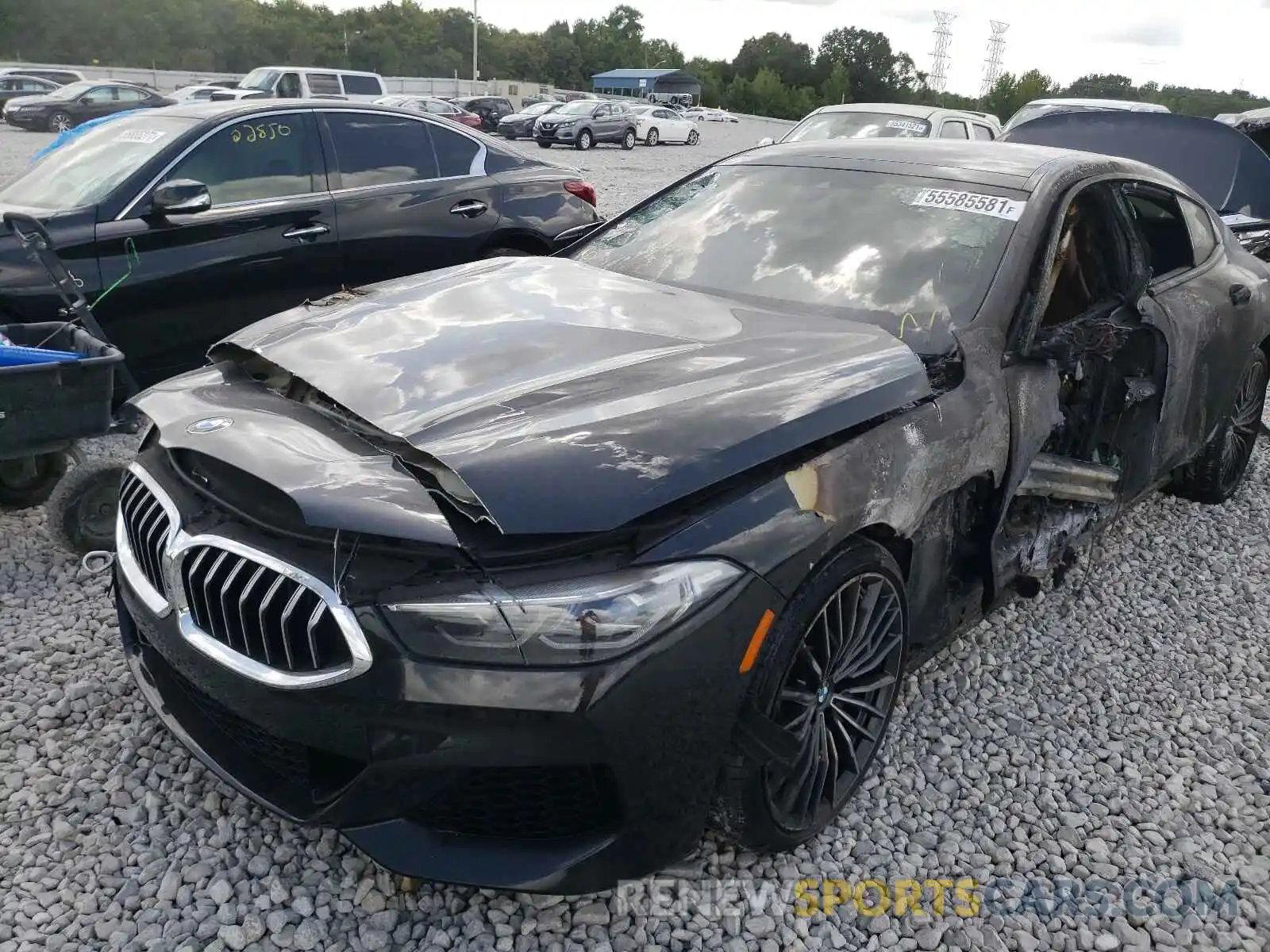 2 Photograph of a damaged car WBAGV2C03MCF43855 BMW 8 SERIES 2021