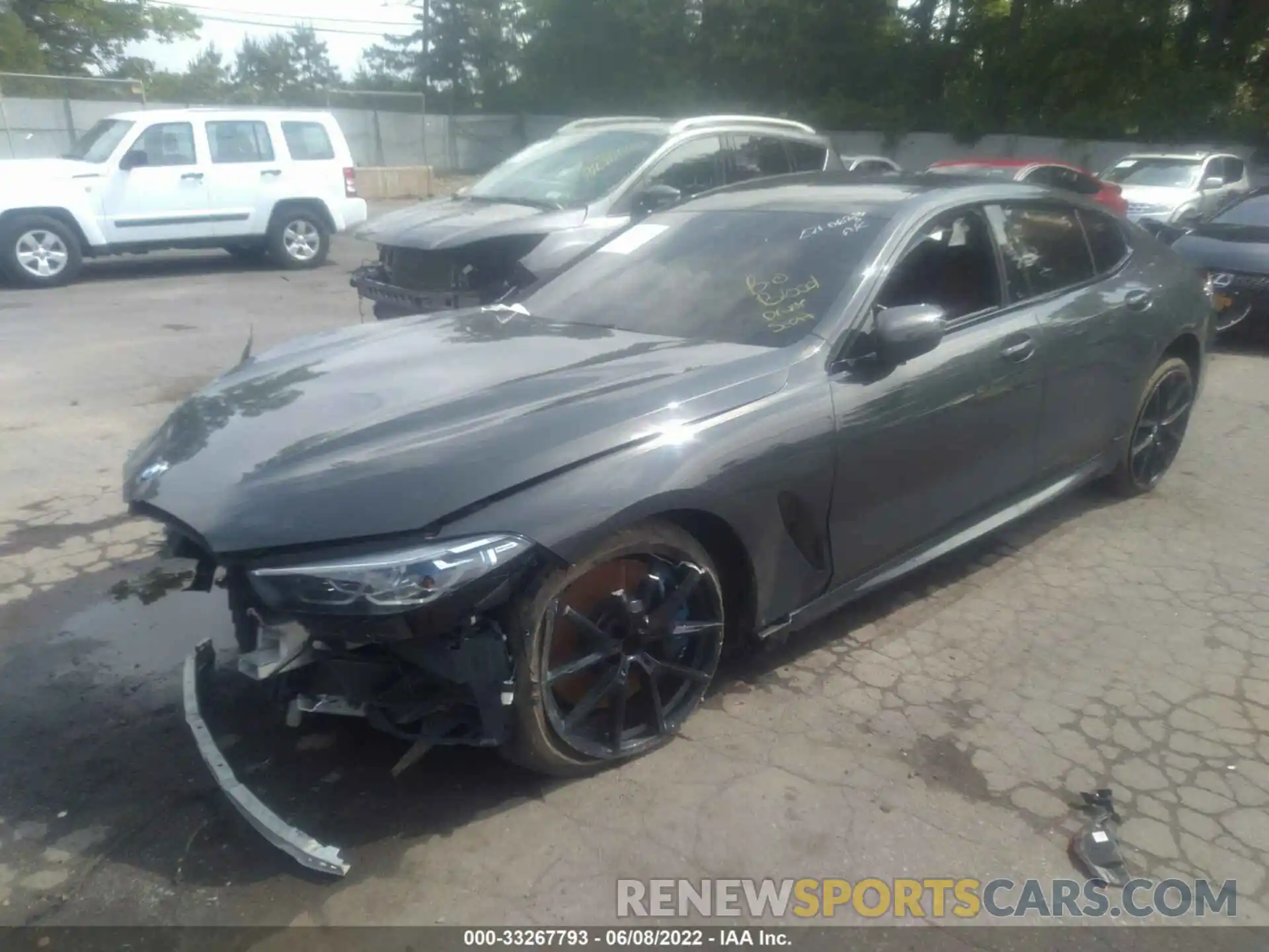 2 Photograph of a damaged car WBAGV8C01MCF83192 BMW 8 SERIES 2021