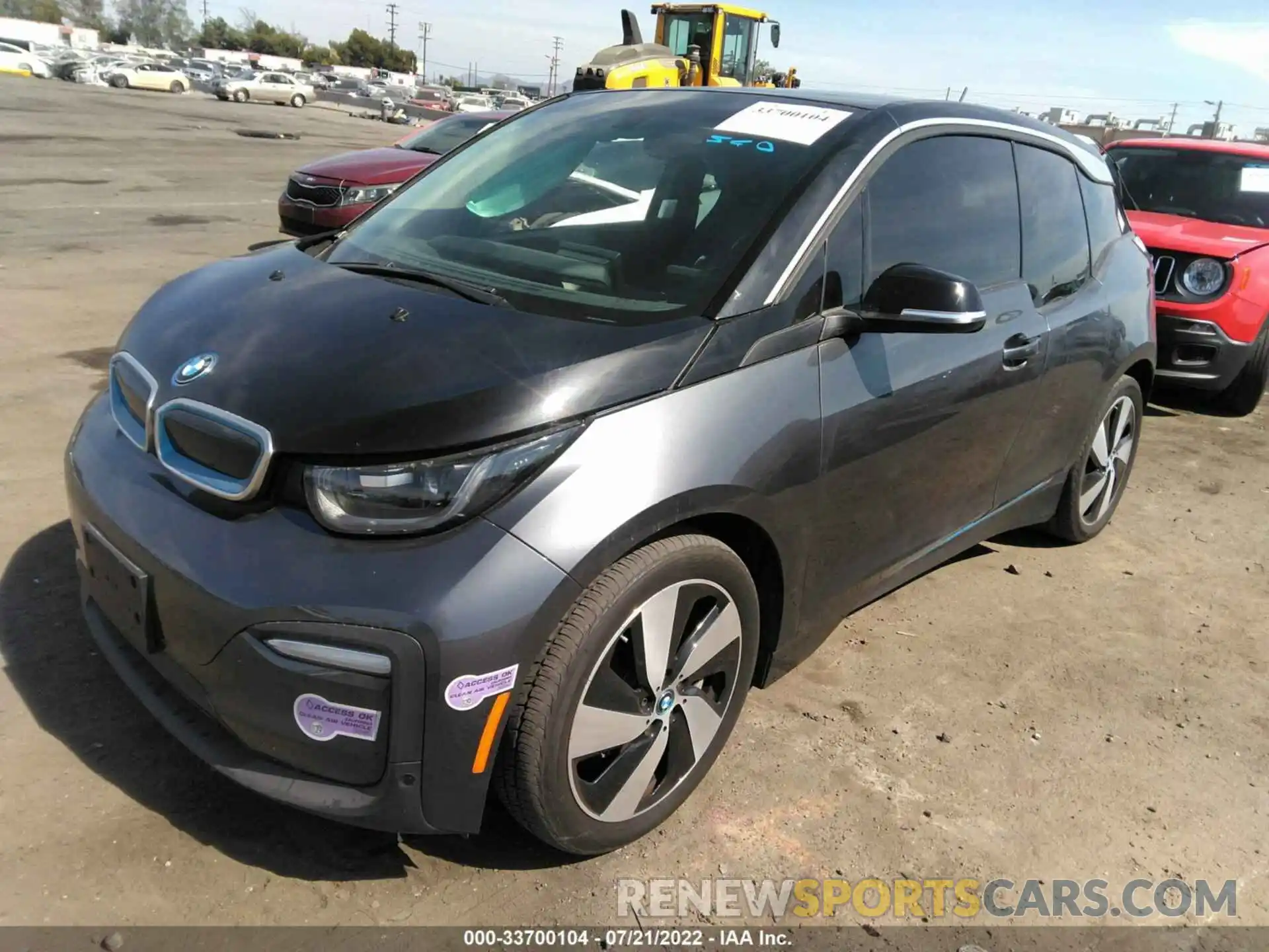 2 Photograph of a damaged car WBY8P2C50K7E34187 BMW I3 2019