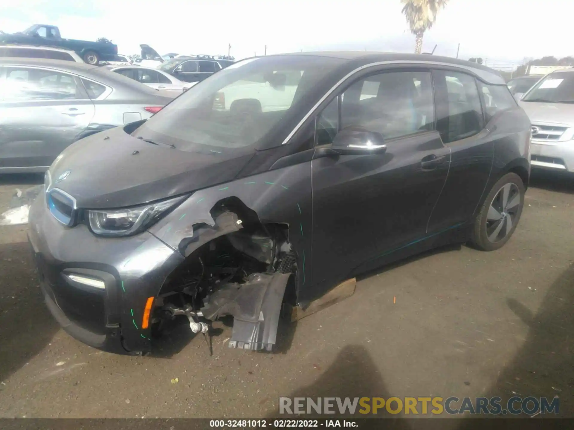 2 Photograph of a damaged car WBY8P4C07L7G74404 BMW I3 2020