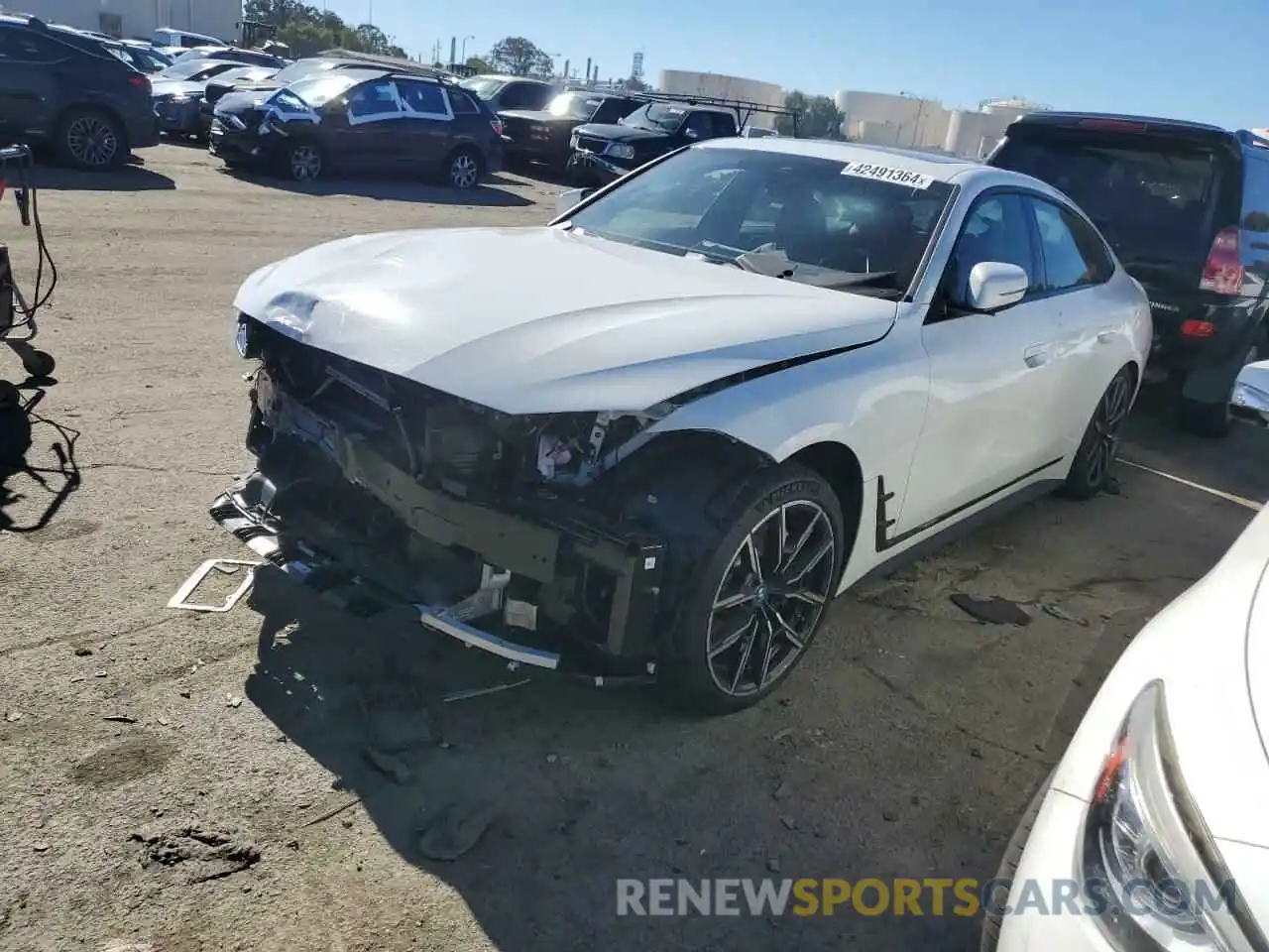 1 Photograph of a damaged car WBY73AW06NFN03540 BMW I4 EDRIVE4 2022