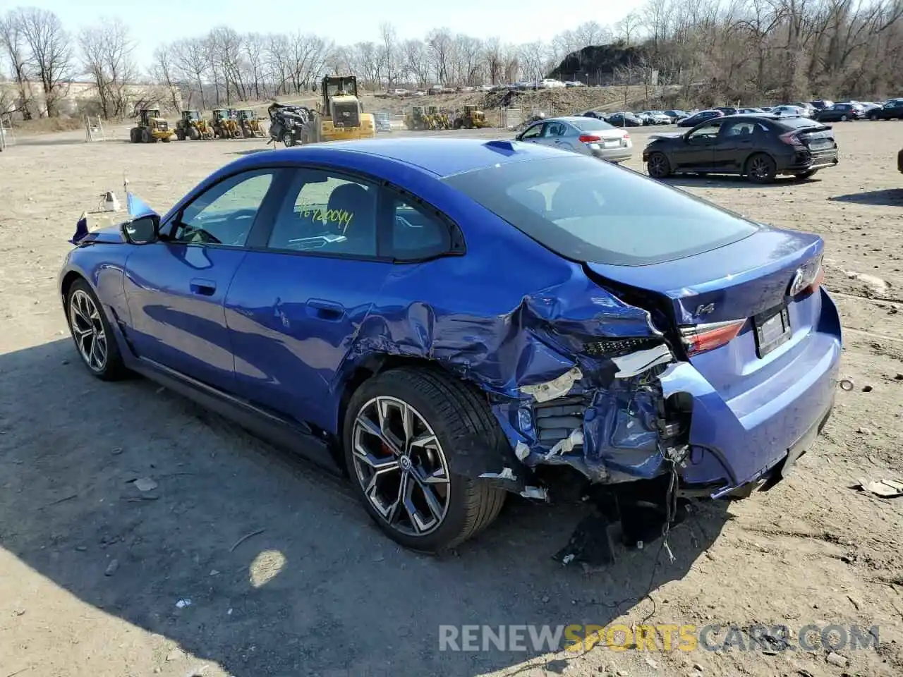 2 Photograph of a damaged car WBY33AW03PFN82537 BMW I4 M50 2023