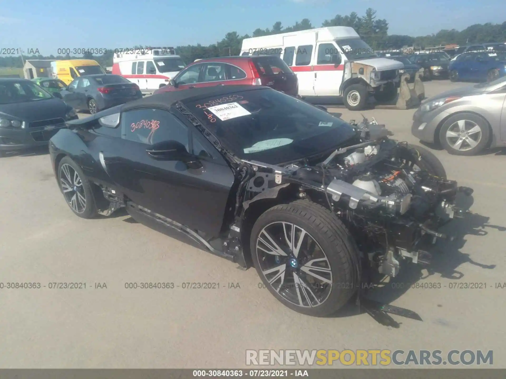 1 Photograph of a damaged car WBY2Z6C58KVB83034 BMW I8 2019