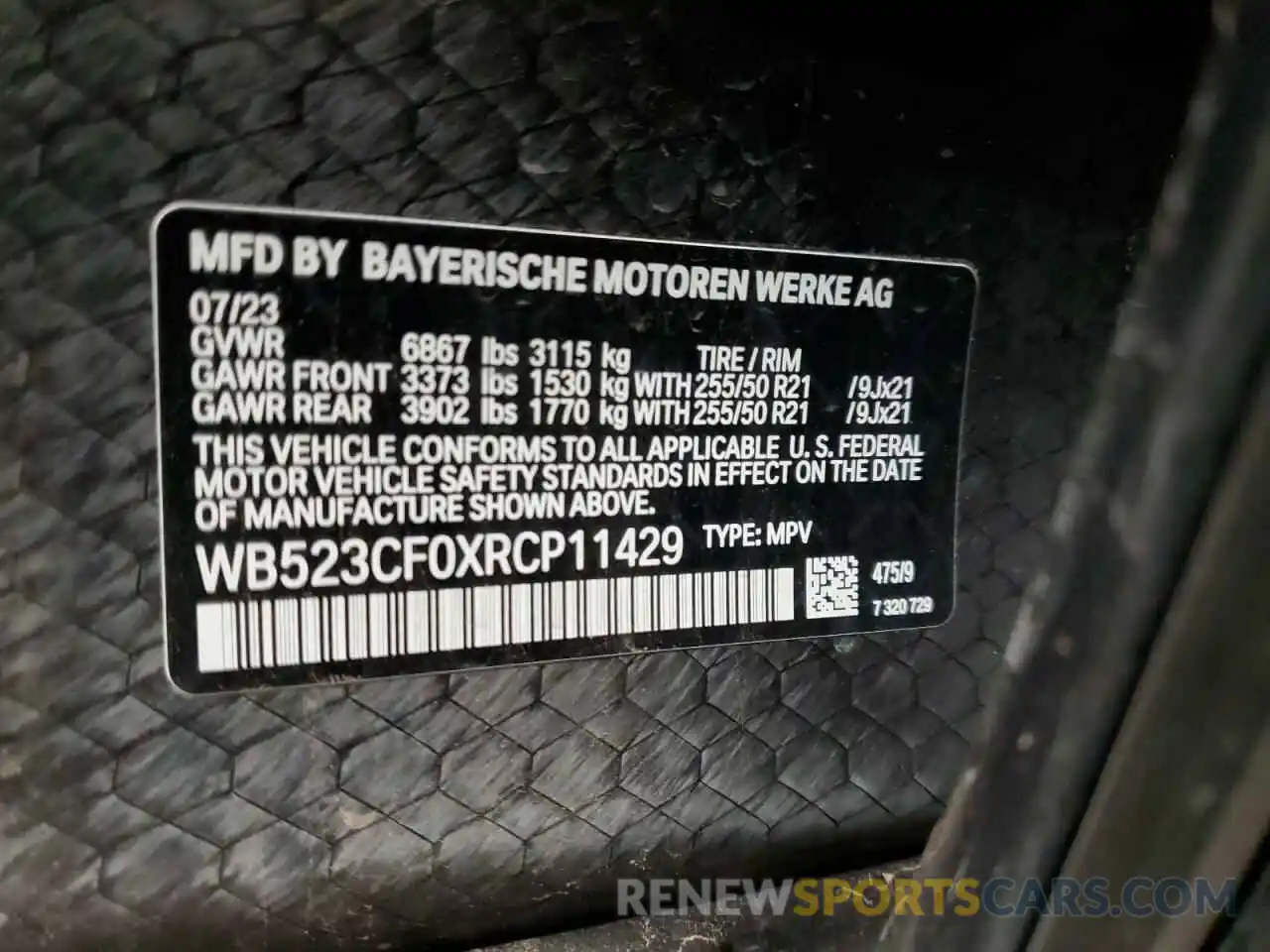 14 Фотография поврежденного автомобиля WB523CF0XRCP11429 BMW IX XDRIVE5 2024