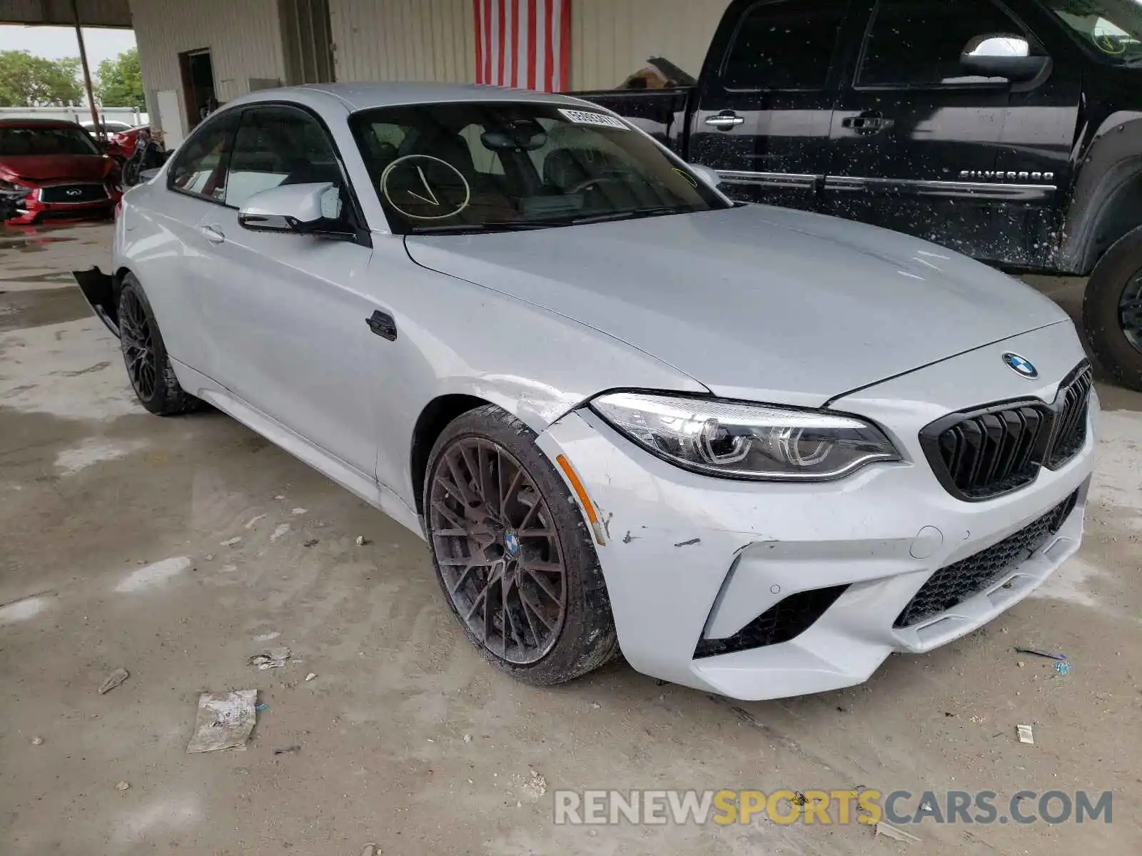 1 Photograph of a damaged car WBS2U7C50KVB09010 BMW M2 2019