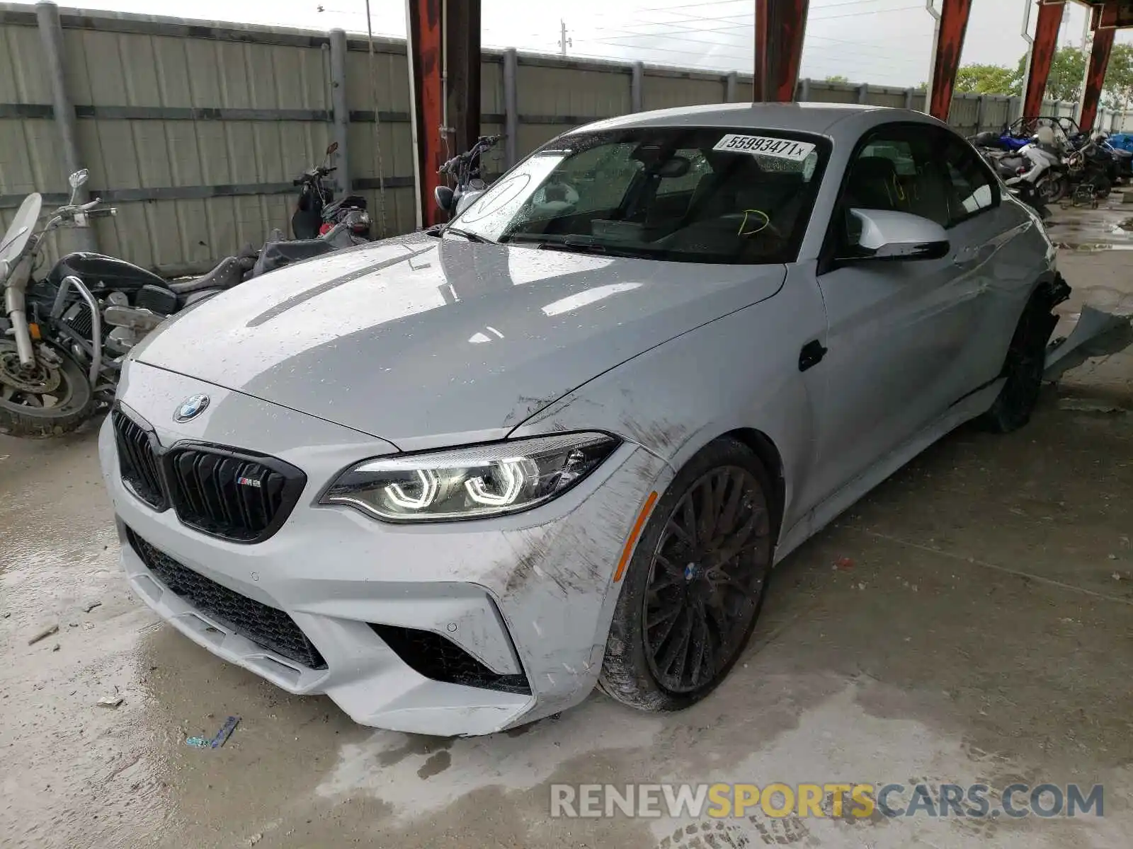 2 Photograph of a damaged car WBS2U7C50KVB09010 BMW M2 2019