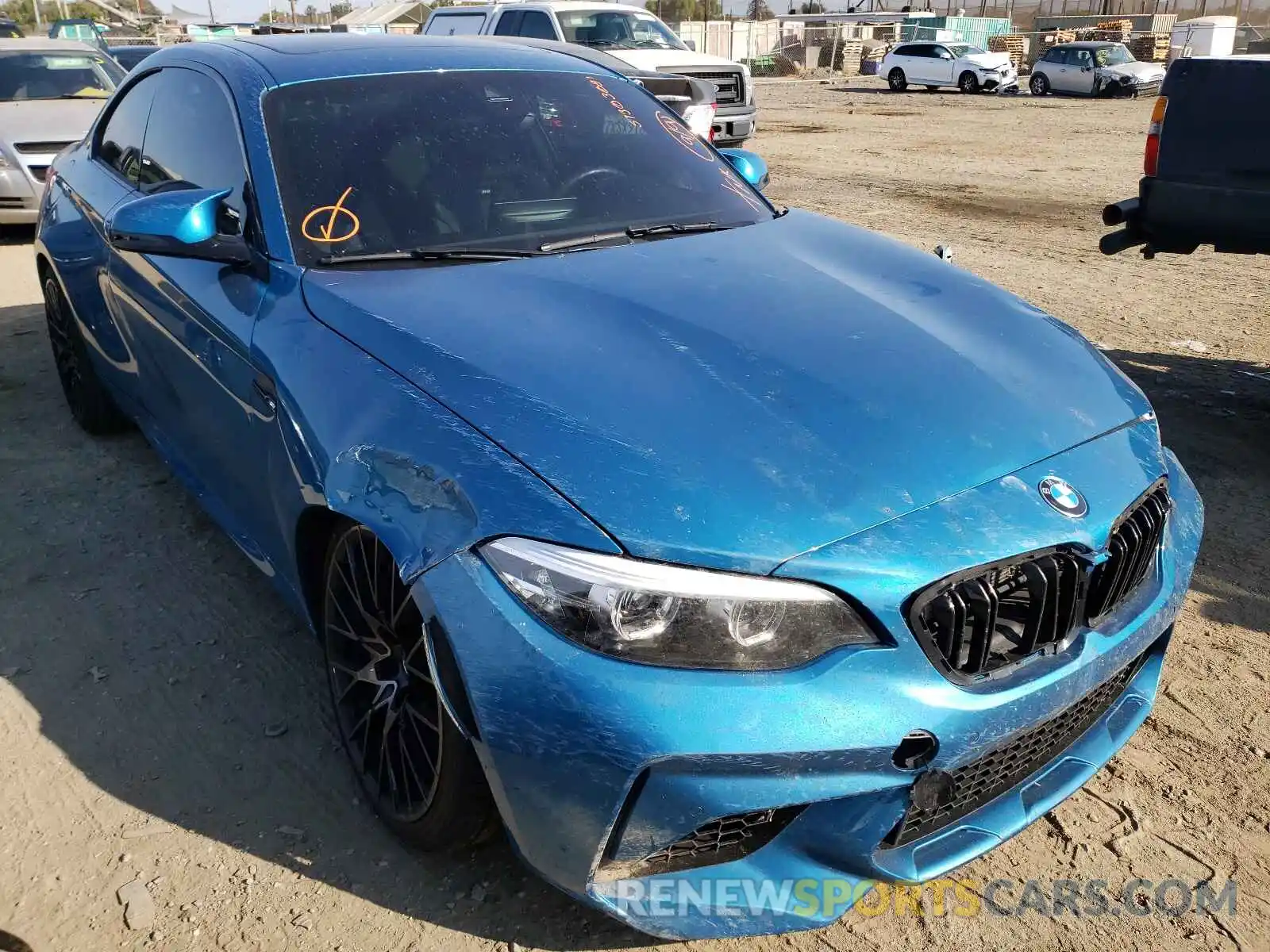 1 Photograph of a damaged car WBS2U7C56K7D33452 BMW M2 2019