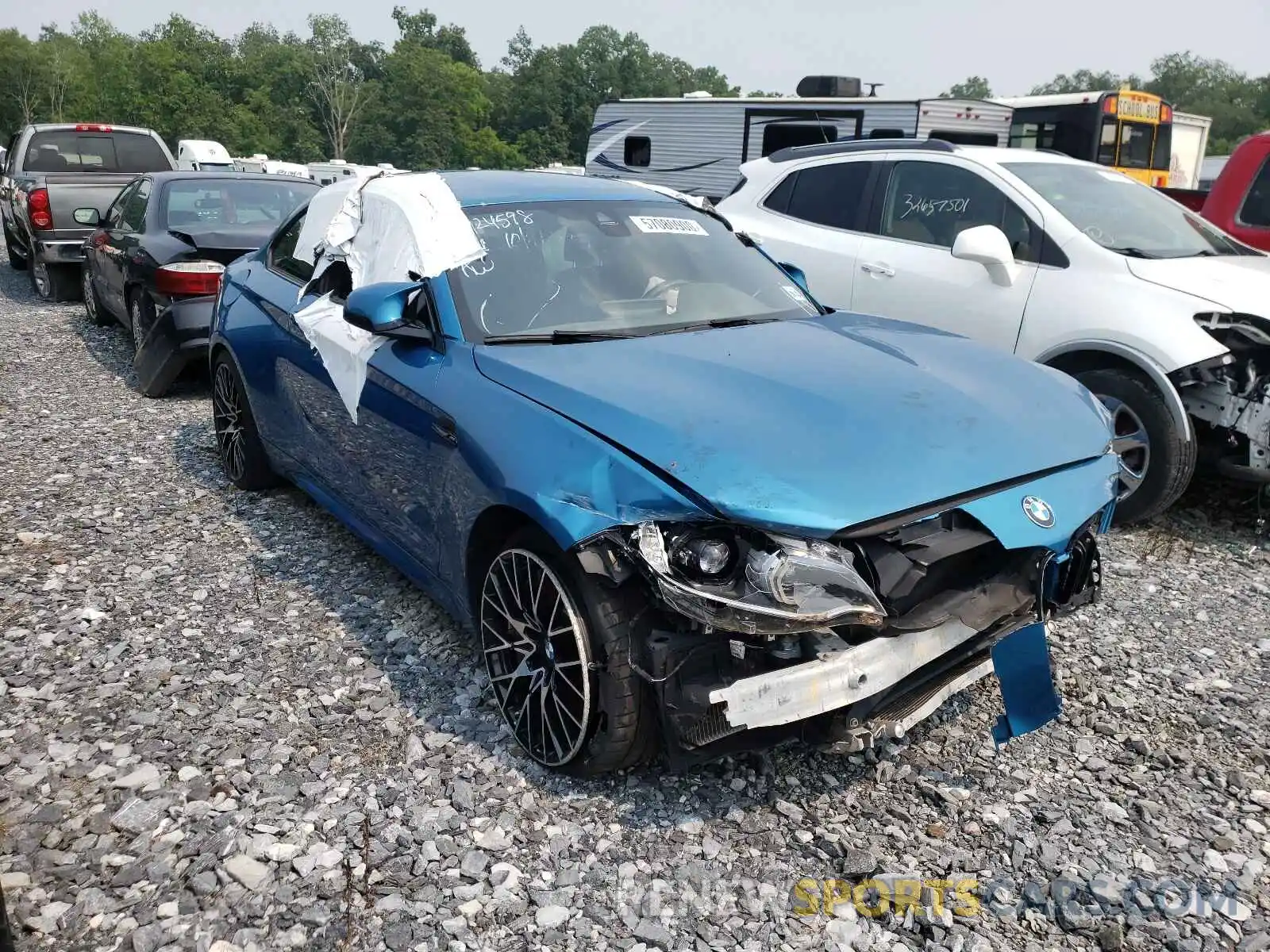 1 Photograph of a damaged car WBS2U7C57KVB09103 BMW M2 2019