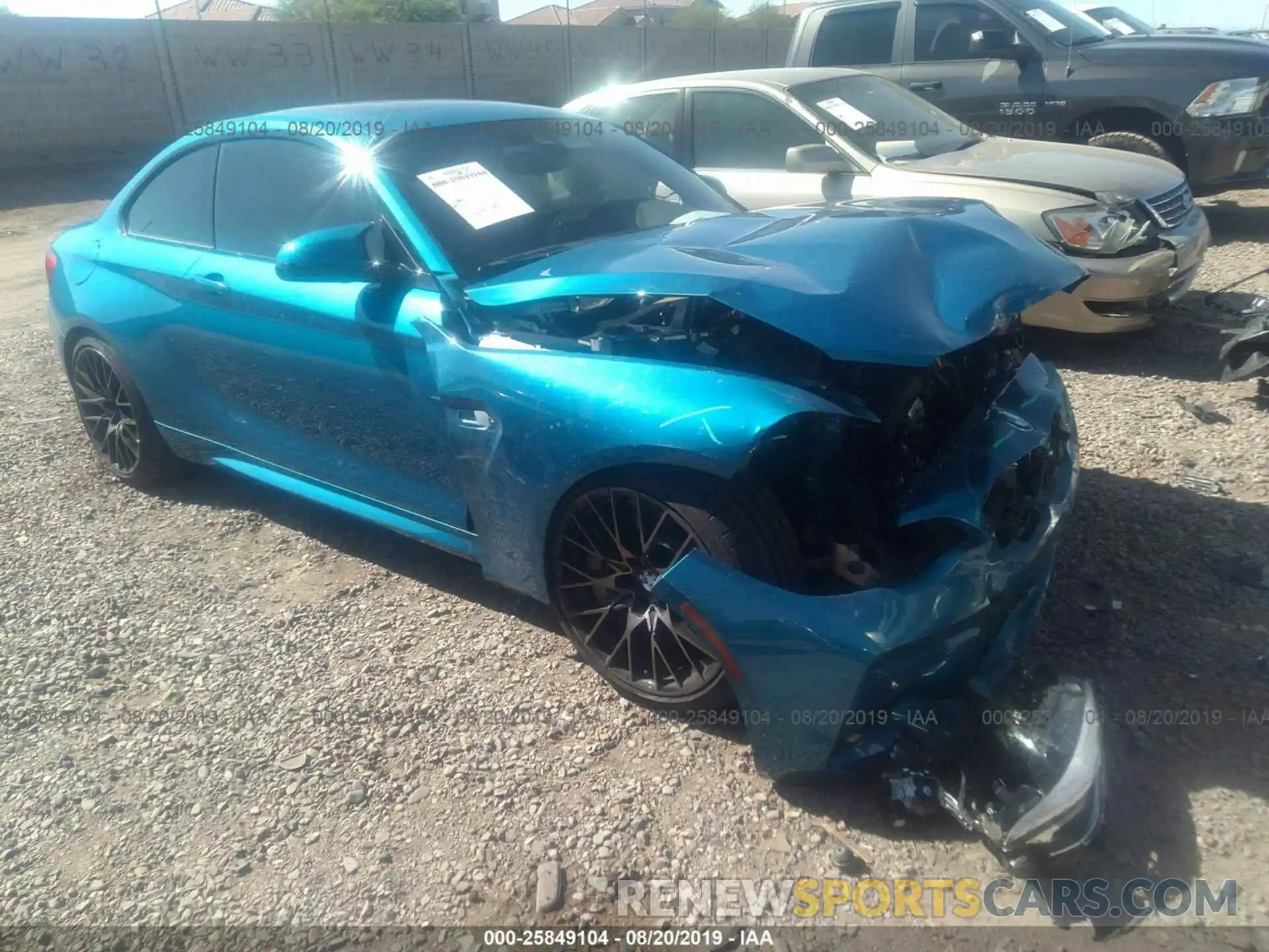 1 Фотография поврежденного автомобиля WBS2U7C5XK7D01832 BMW M2 2019