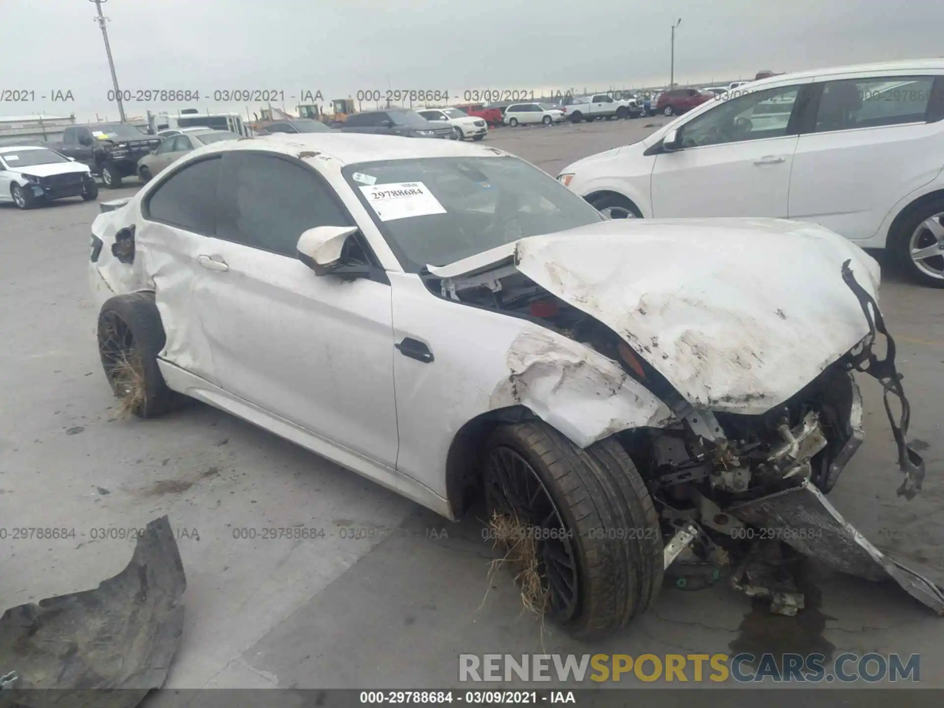 1 Photograph of a damaged car WBS2U7C01L7E79456 BMW M2 2020