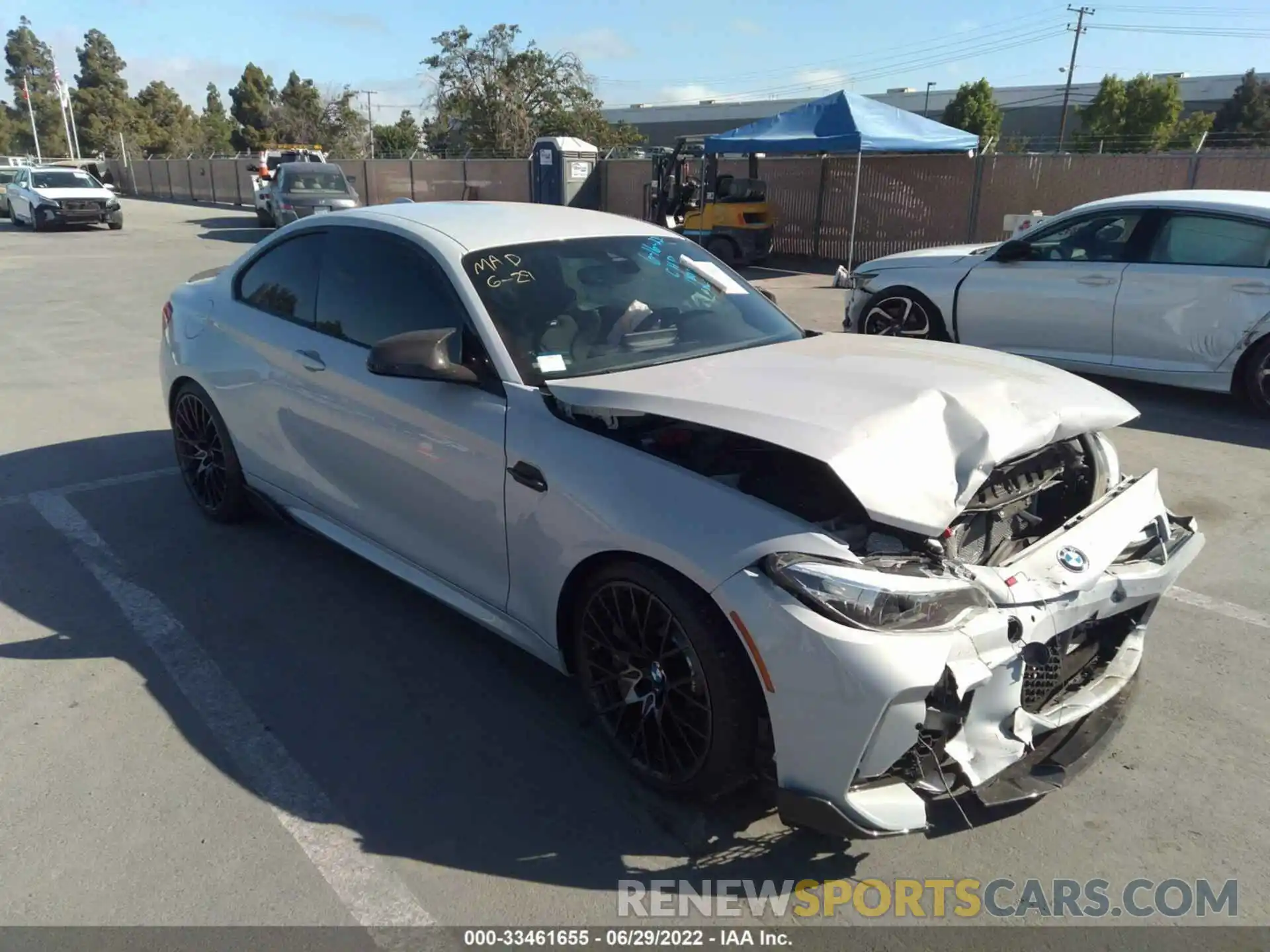 1 Photograph of a damaged car WBS2U7C01L7F01133 BMW M2 2020