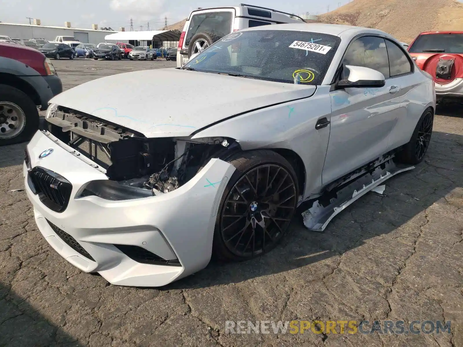 2 Photograph of a damaged car WBS2U7C07L7F00181 BMW M2 2020