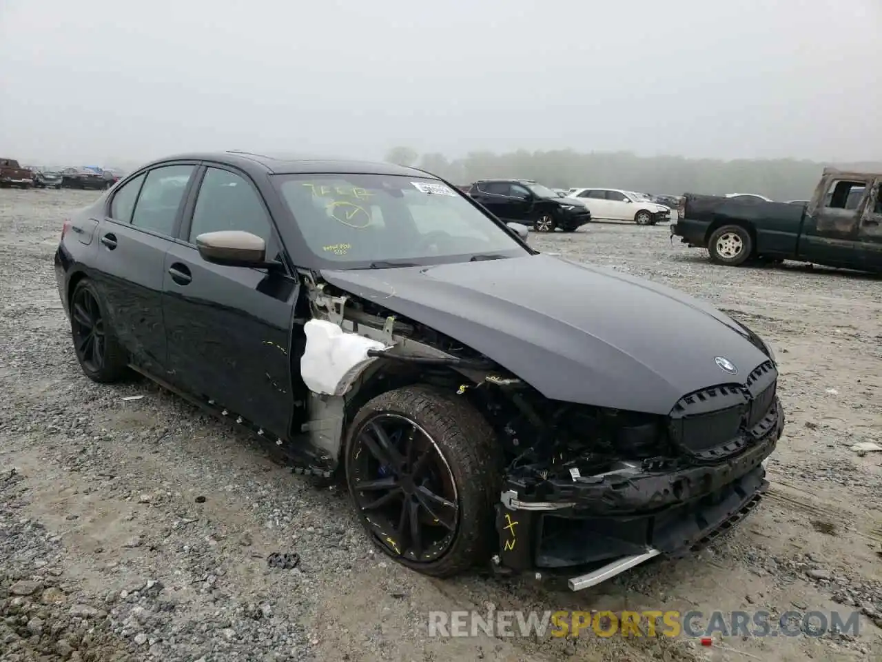 1 Photograph of a damaged car 3MW5U7J02L8B24344 BMW M3 2020