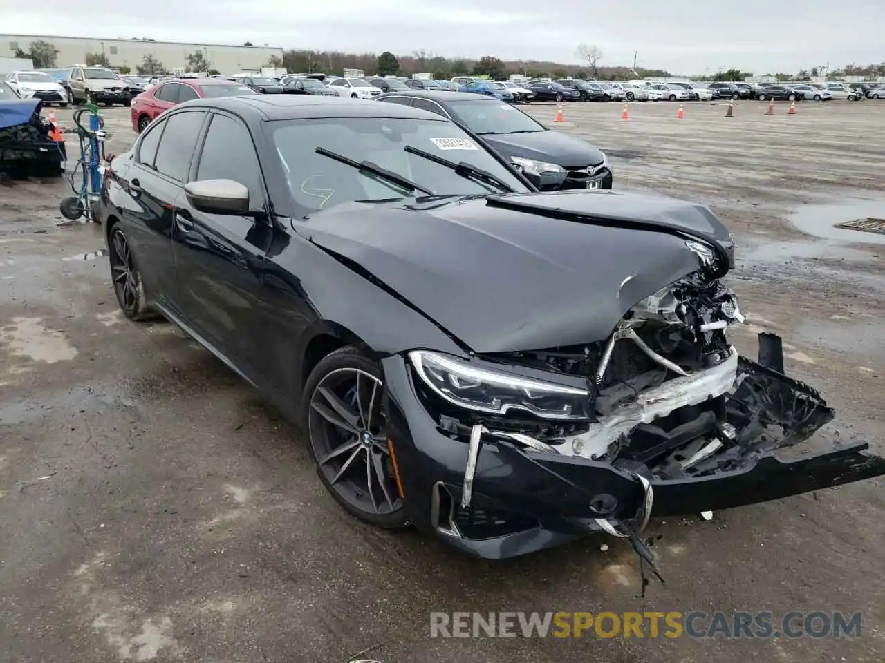 1 Photograph of a damaged car 3MW5U7J02L8B26725 BMW M3 2020