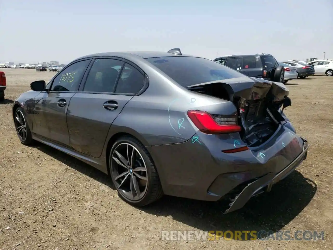 3 Photograph of a damaged car 3MW5U7J02L8B34923 BMW M3 2020