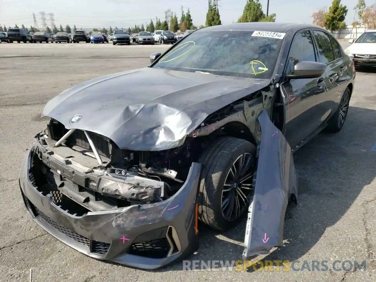 2 Photograph of a damaged car WBA5U7C02LFH22019 BMW M3 2020