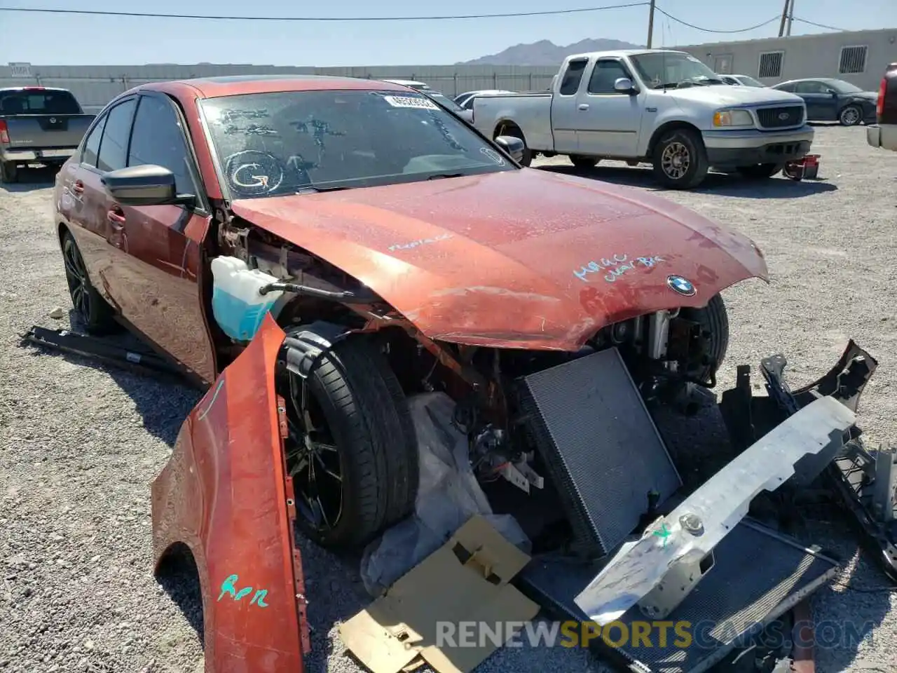 1 Photograph of a damaged car WBA5U7C08LFH97341 BMW M3 2020