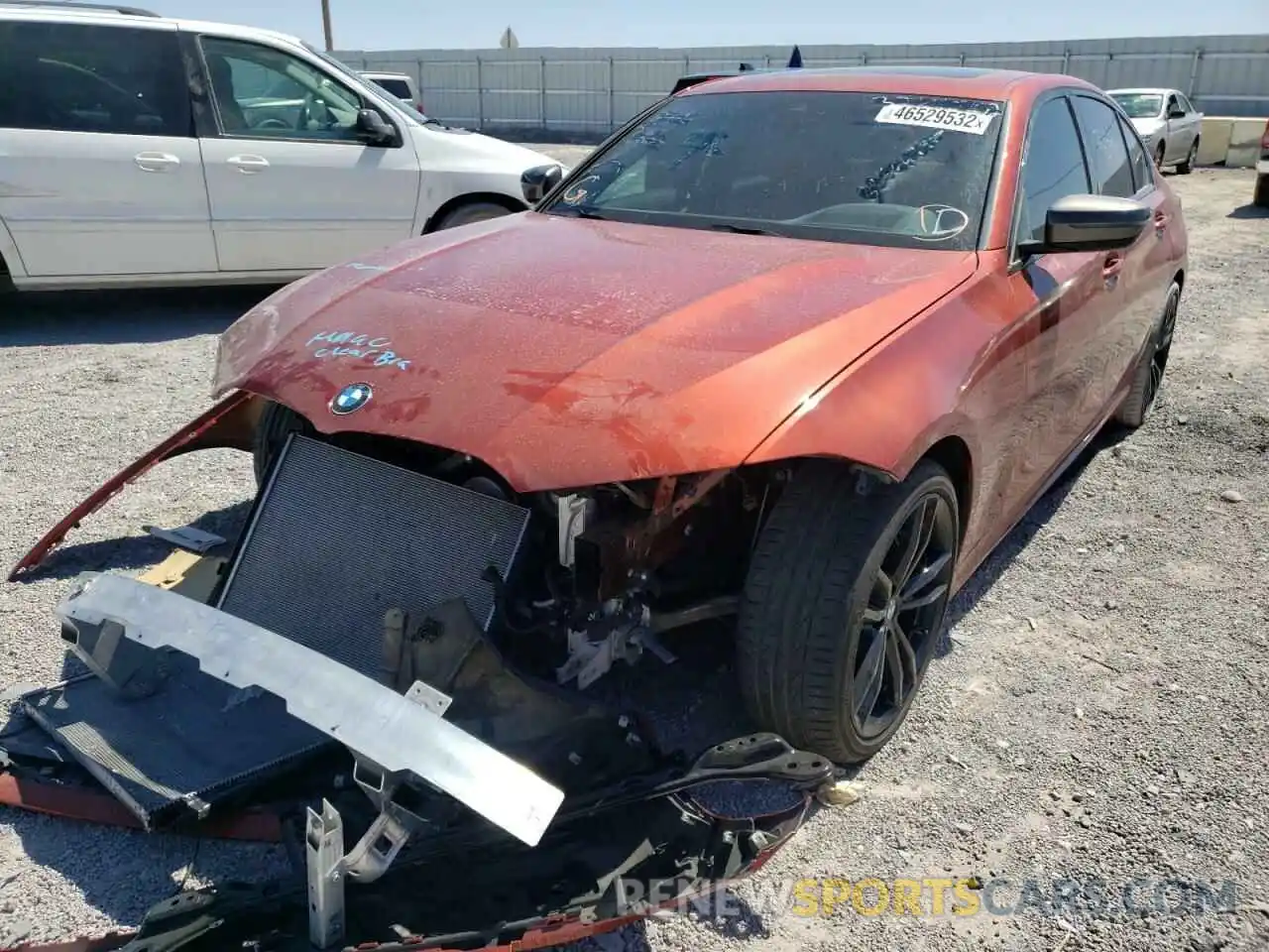 2 Photograph of a damaged car WBA5U7C08LFH97341 BMW M3 2020