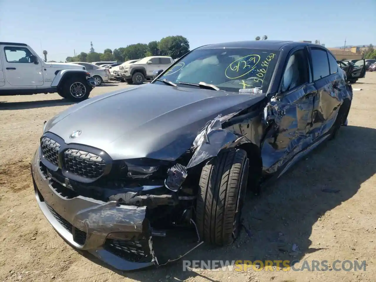 2 Photograph of a damaged car WBA5U7C0XLA232485 BMW M3 2020