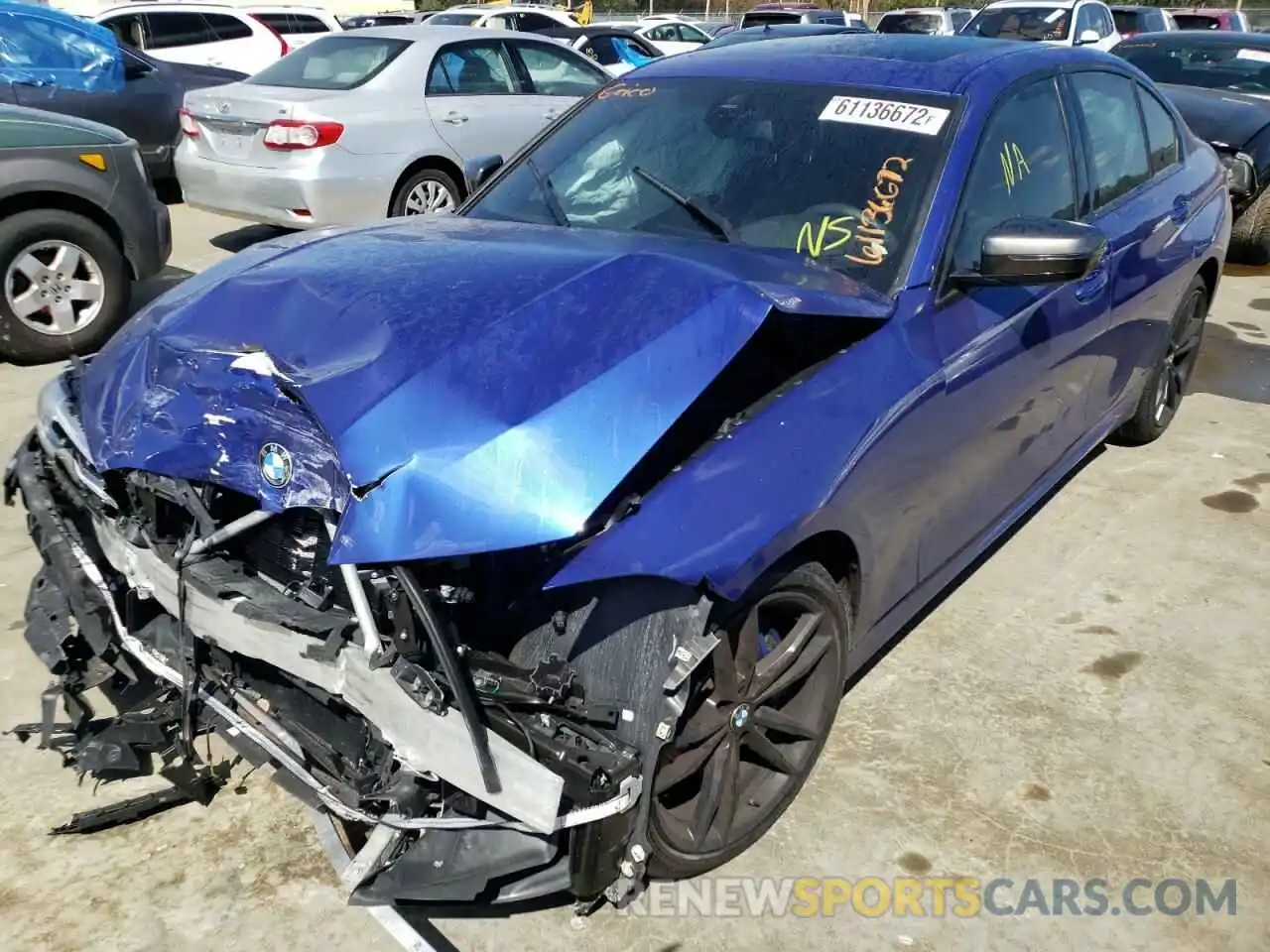 2 Photograph of a damaged car WBA5U9C03LA381123 BMW M3 2020