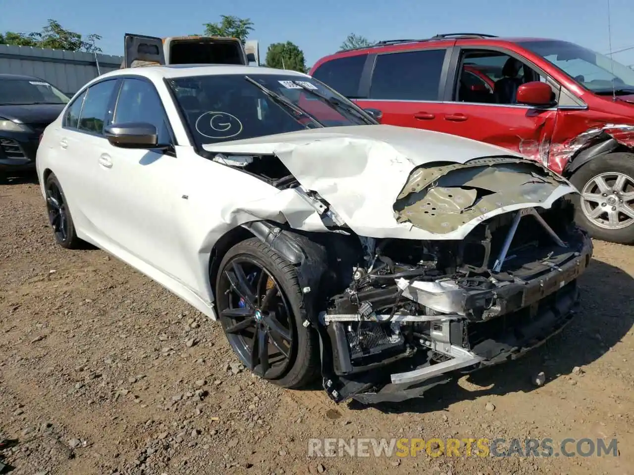 1 Photograph of a damaged car WBA5U9C08LFH85525 BMW M3 2020