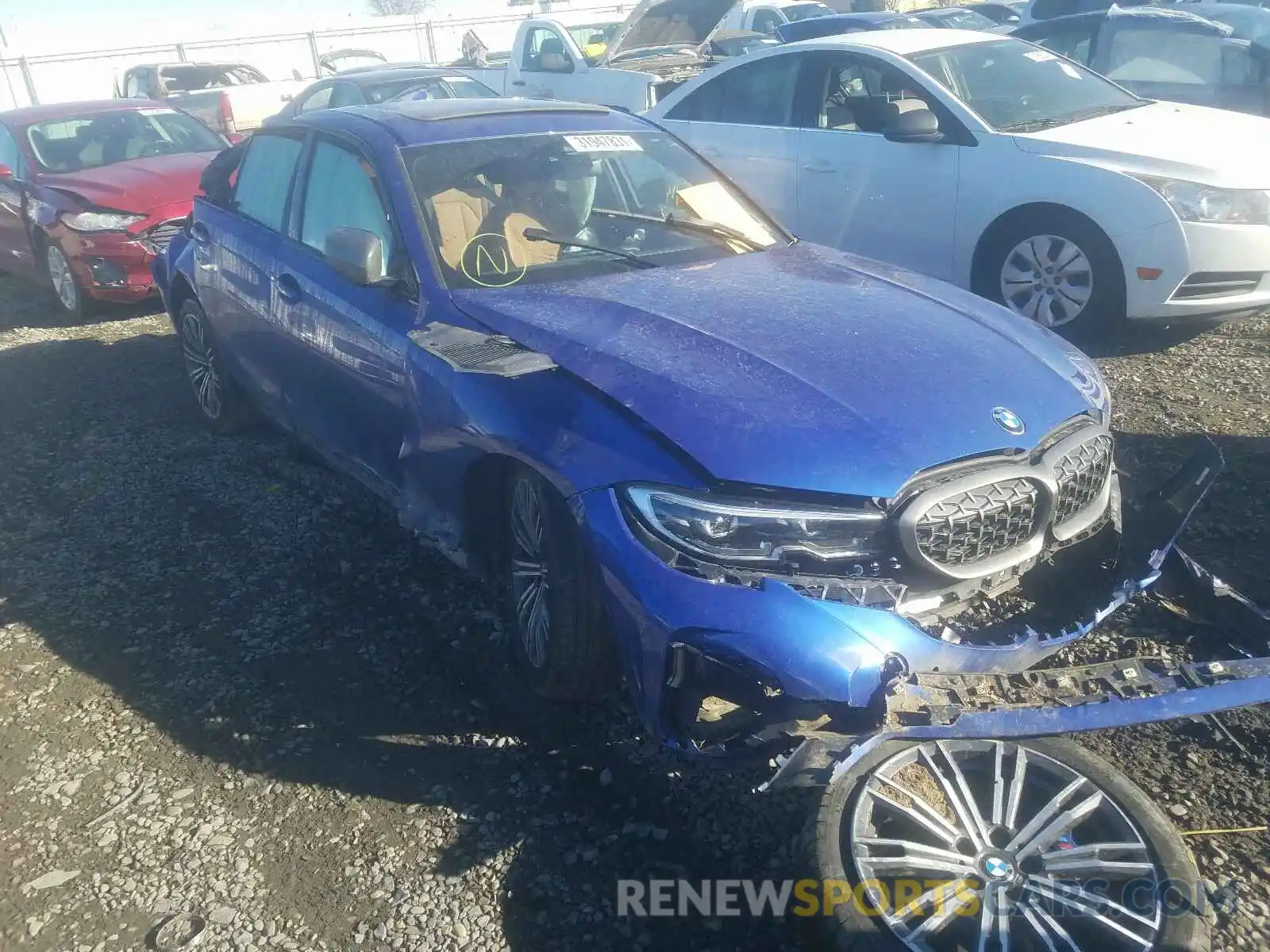 1 Photograph of a damaged car 3MW5U7J00M8B63502 BMW M3 2021