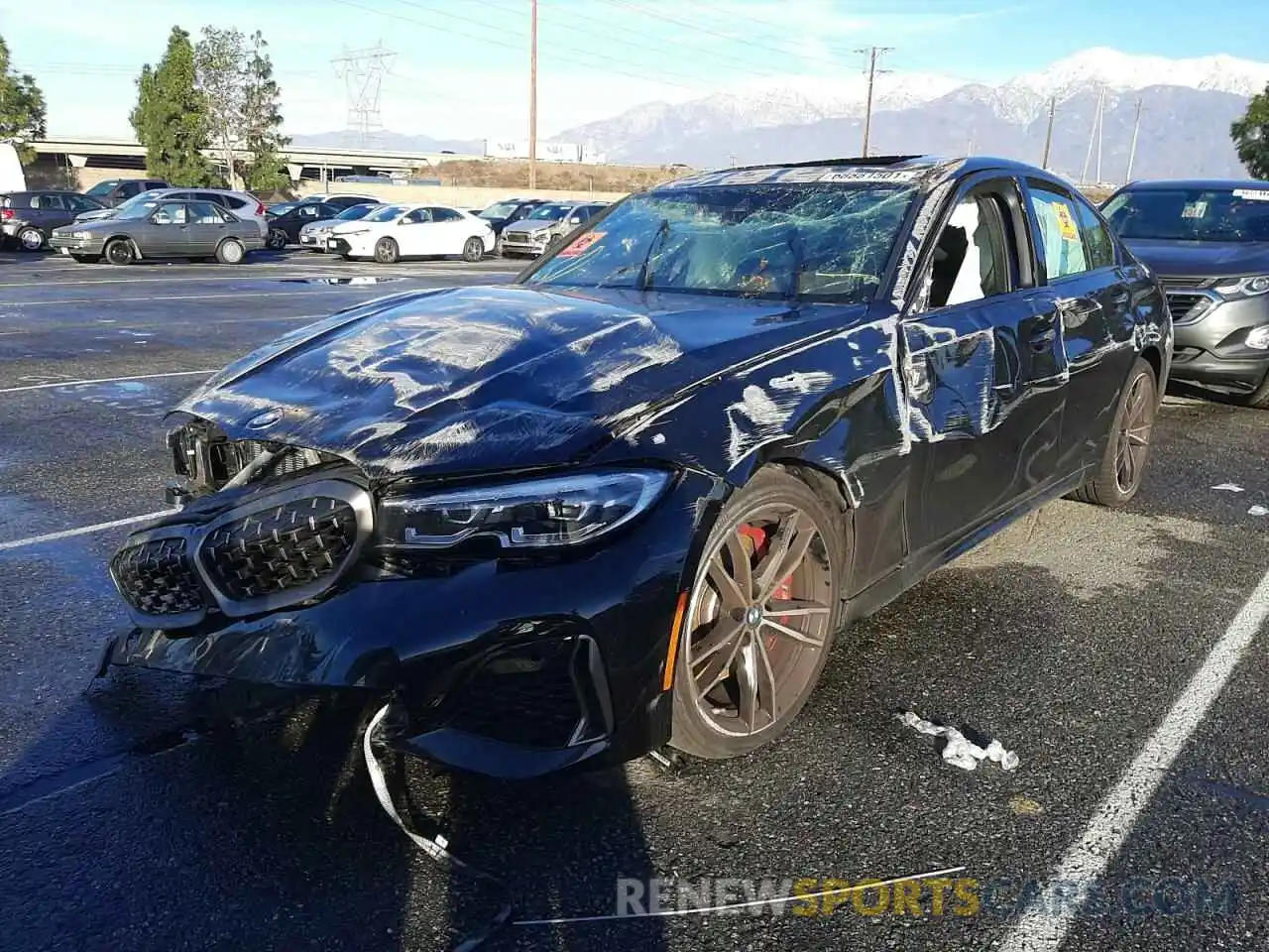 2 Photograph of a damaged car 3MW5U7J01M8B55599 BMW M3 2021