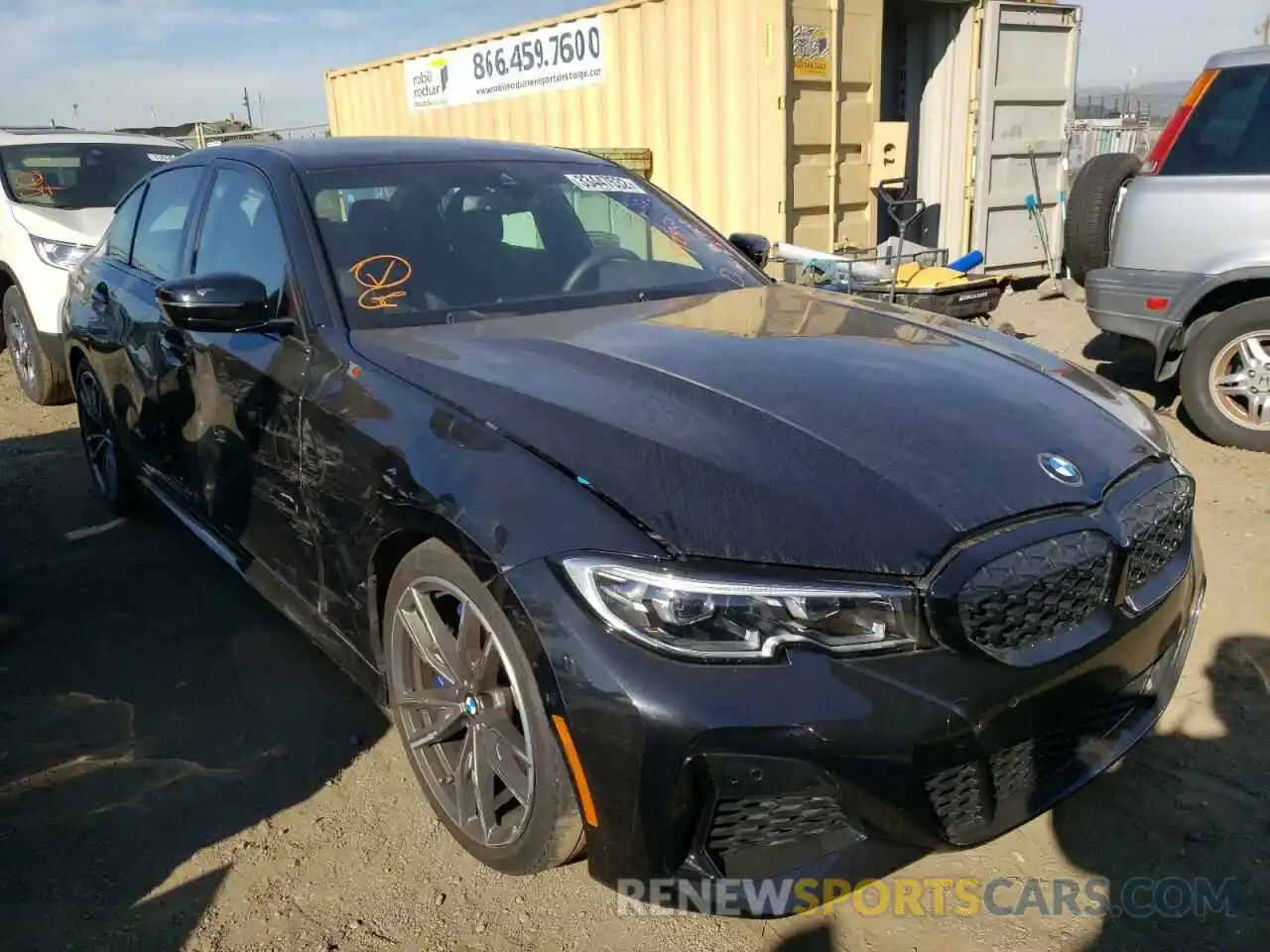 1 Photograph of a damaged car 3MW5U7J01M8B60737 BMW M3 2021