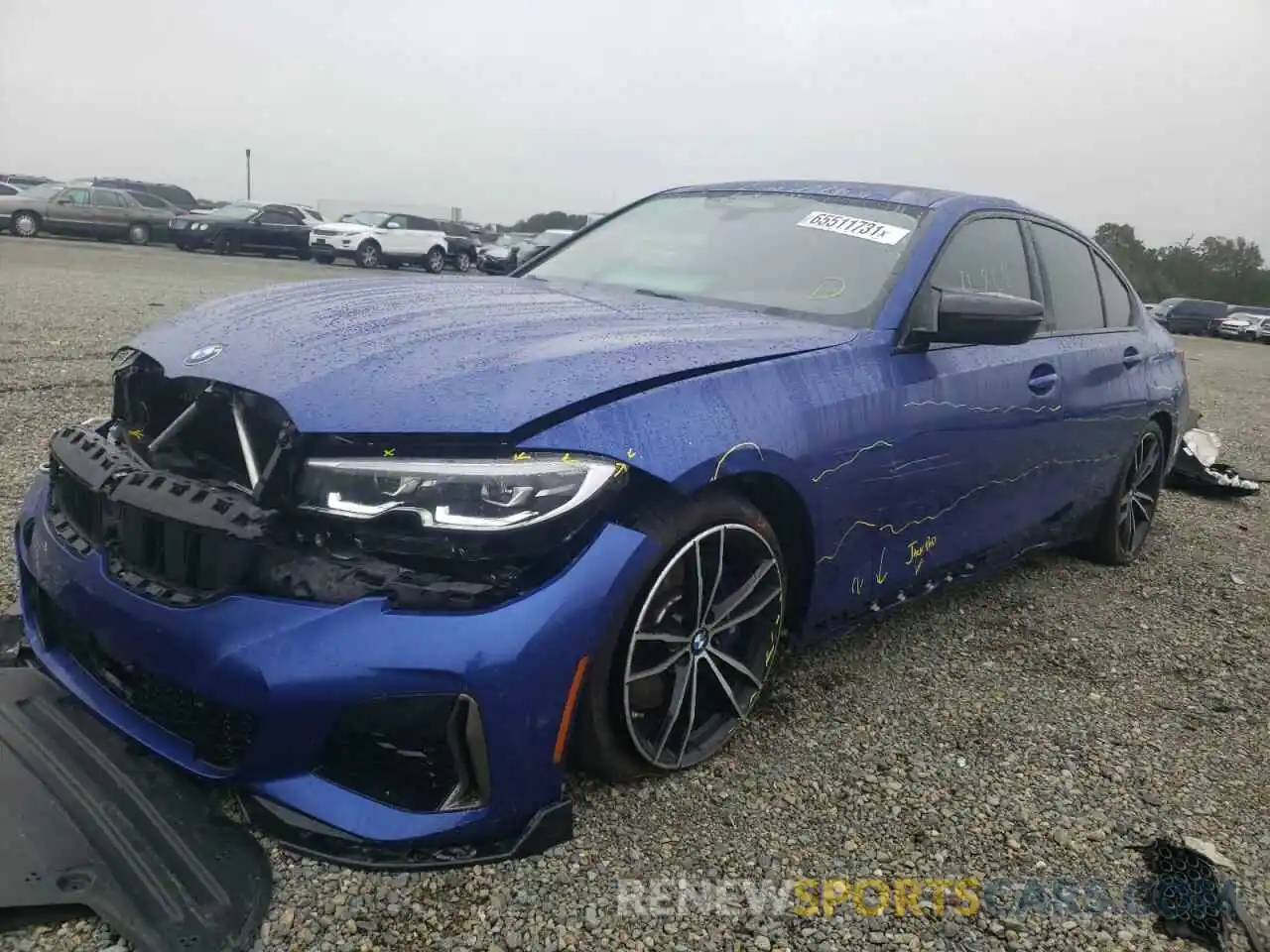 2 Photograph of a damaged car 3MW5U7J02M8B55577 BMW M3 2021