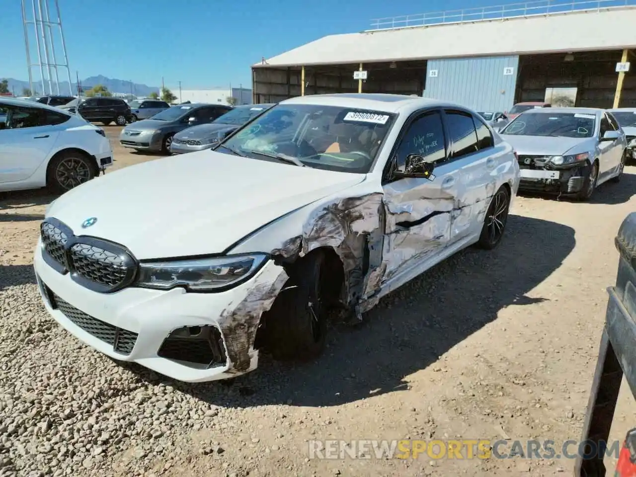 2 Photograph of a damaged car 3MW5U7J02M8B65803 BMW M3 2021