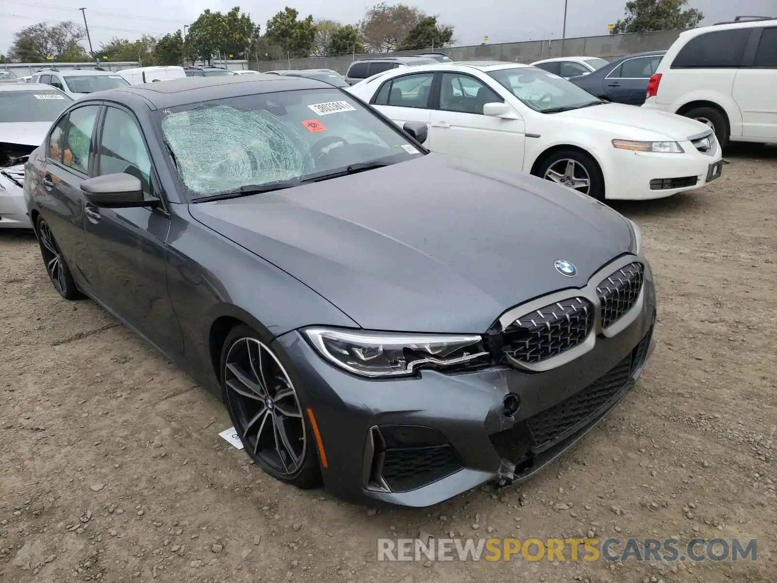 1 Photograph of a damaged car 3MW5U7J03M8B57175 BMW M3 2021