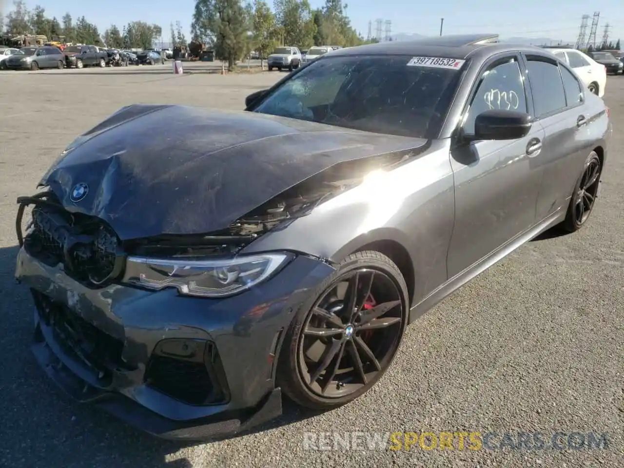 2 Photograph of a damaged car 3MW5U7J03M8B90225 BMW M3 2021