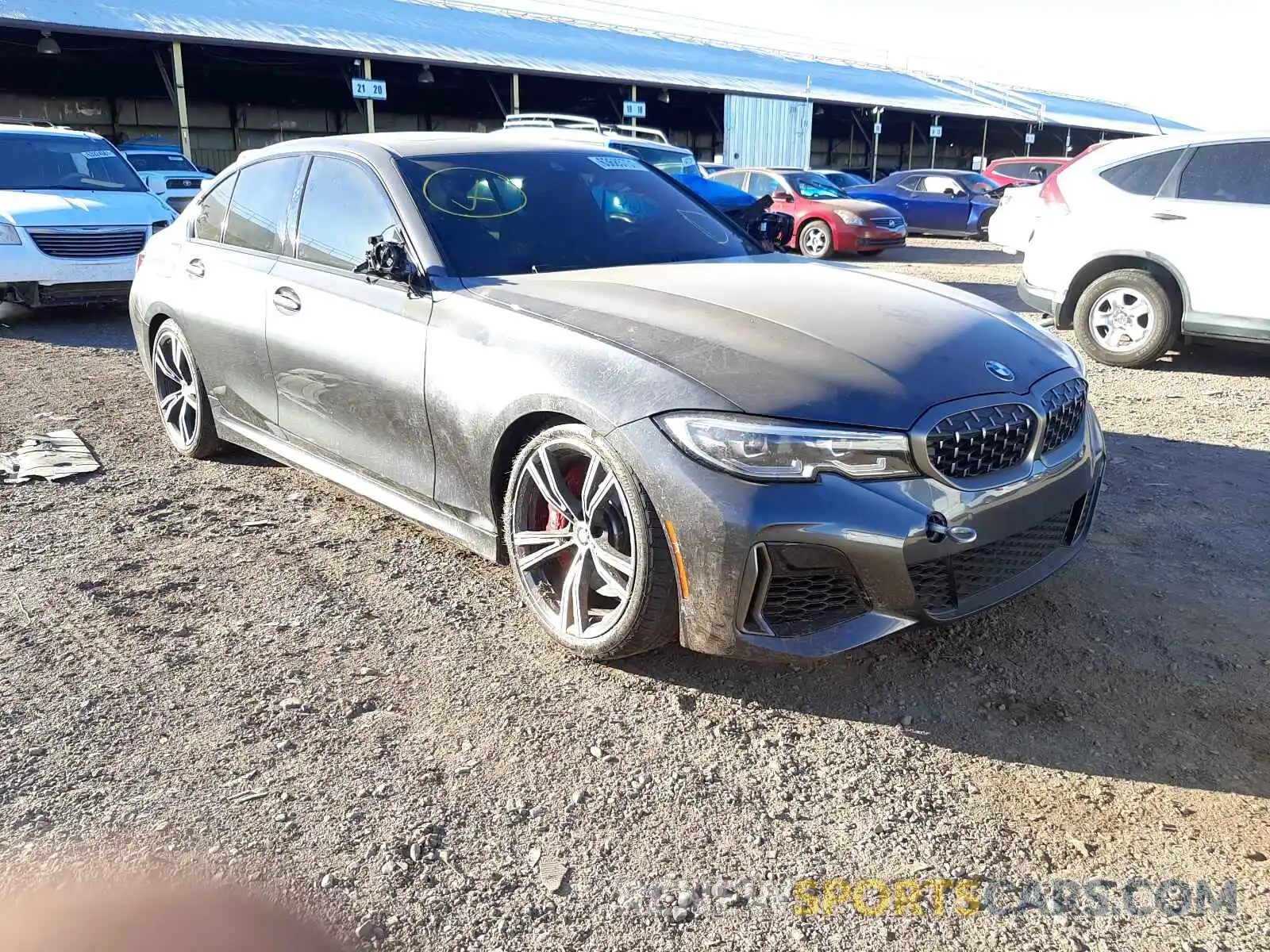 1 Photograph of a damaged car 3MW5U7J03M8C05564 BMW M3 2021