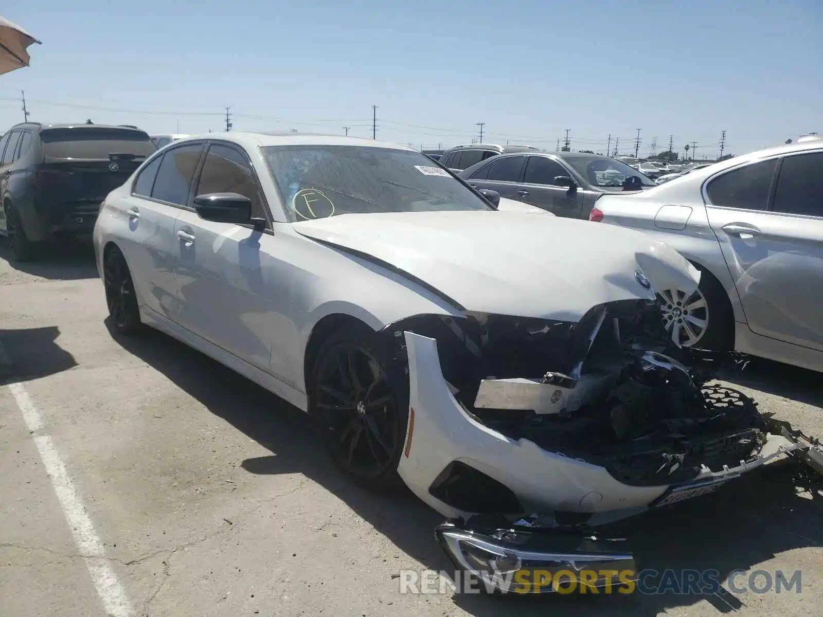 1 Photograph of a damaged car 3MW5U7J07M8B63089 BMW M3 2021