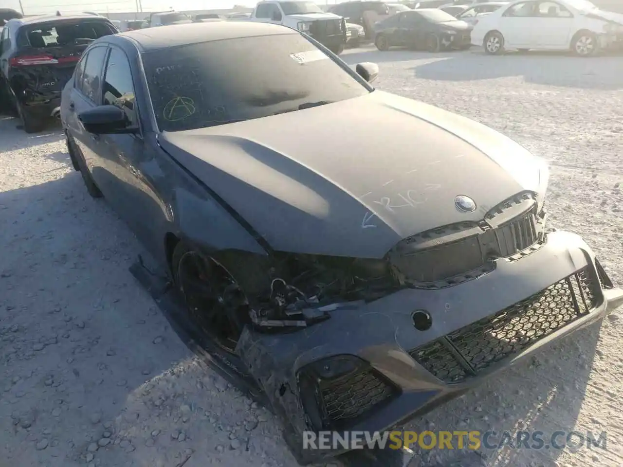 1 Photograph of a damaged car 3MW5U7J07M8B95363 BMW M3 2021