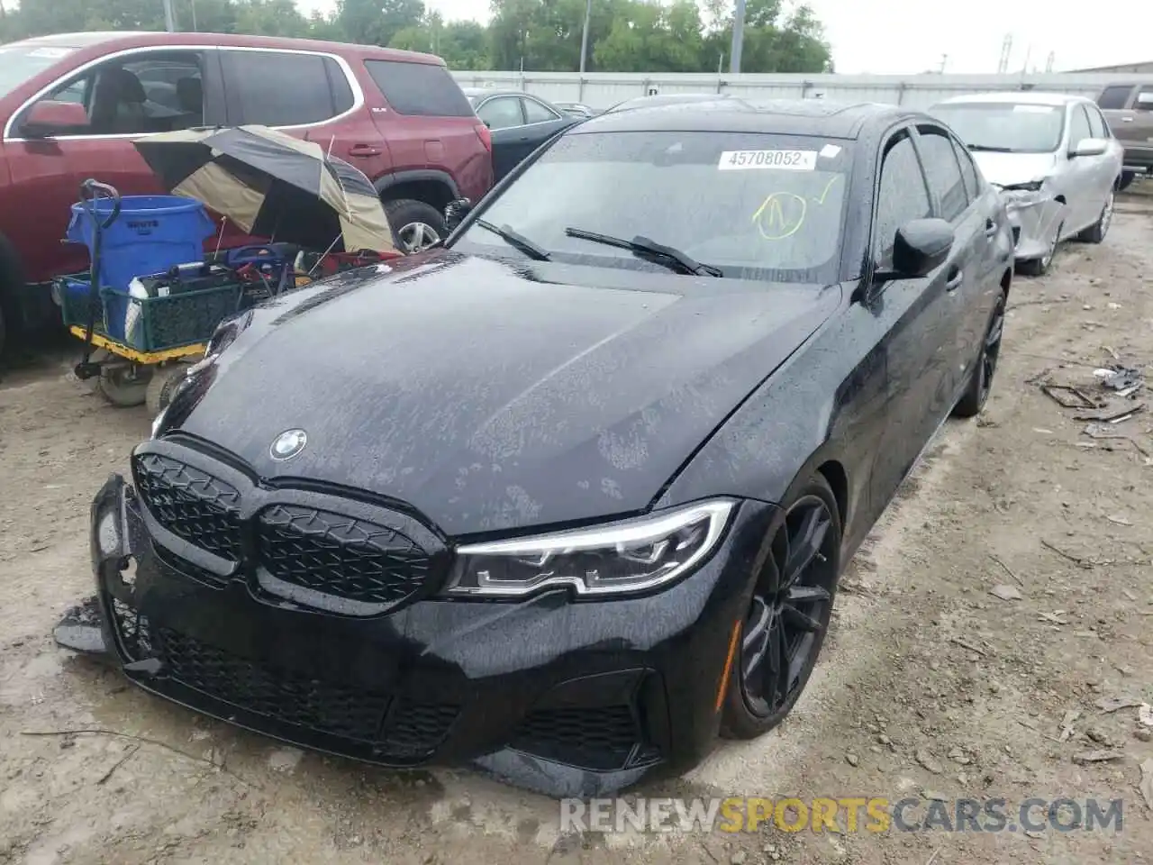 2 Photograph of a damaged car 3MW5U9J00M8B87293 BMW M3 2021