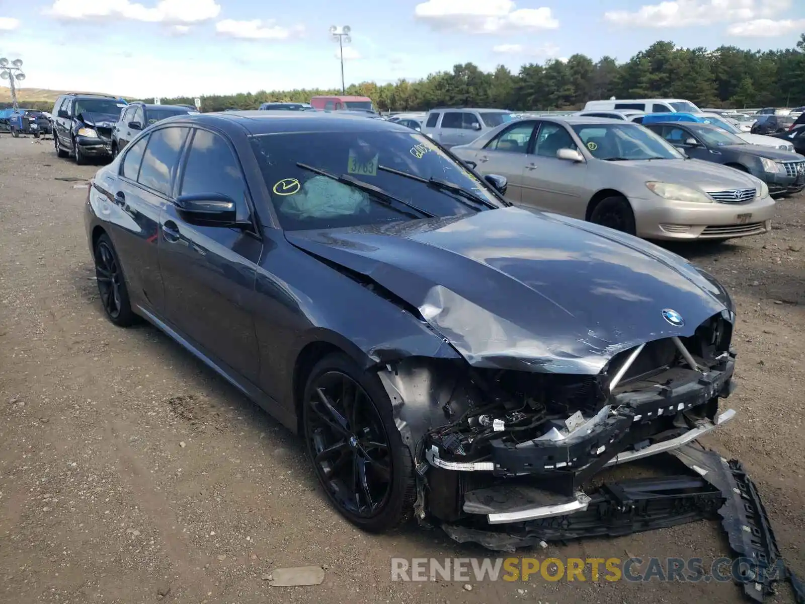 1 Photograph of a damaged car 3MW5U9J00M8B99024 BMW M3 2021