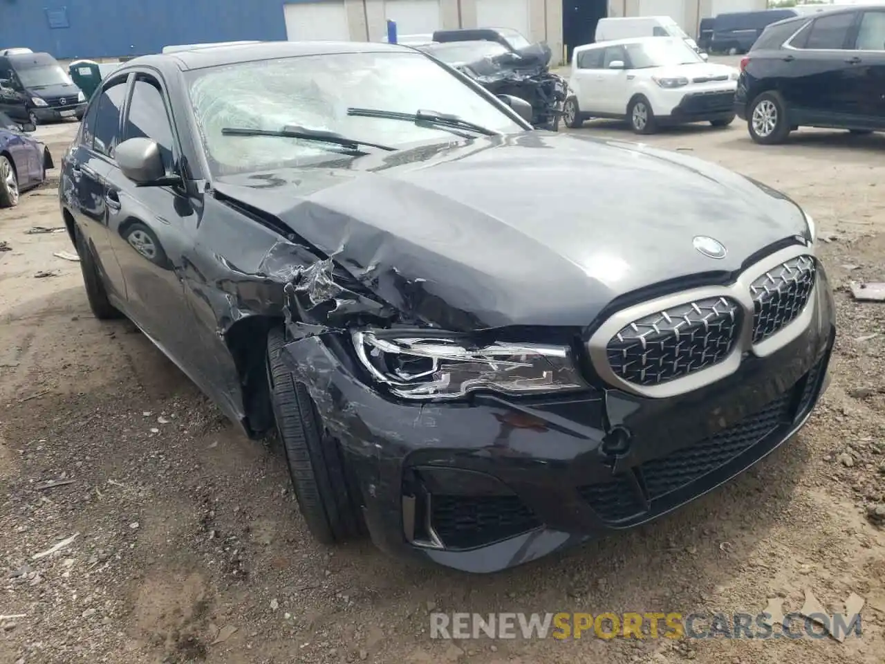 1 Photograph of a damaged car 3MW5U9J01M8B62841 BMW M3 2021