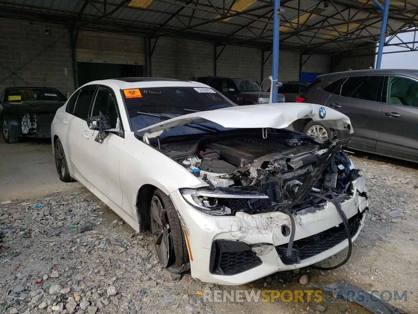 1 Photograph of a damaged car 3MW5U9J01M8B66176 BMW M3 2021