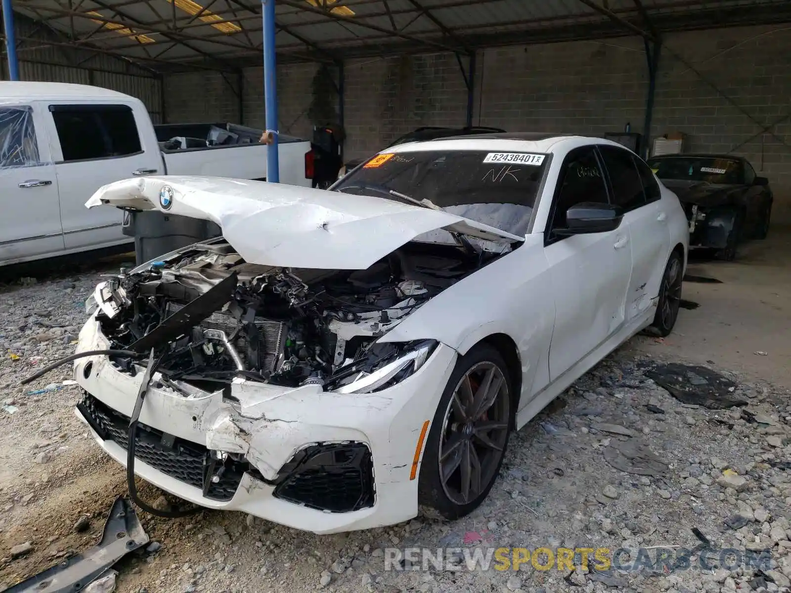 2 Photograph of a damaged car 3MW5U9J01M8B66176 BMW M3 2021