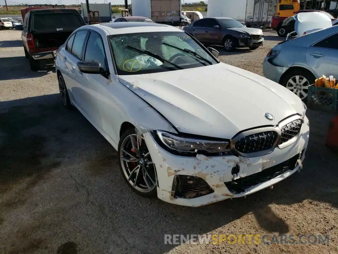 1 Photograph of a damaged car 3MW5U9J04M8C08579 BMW M3 2021