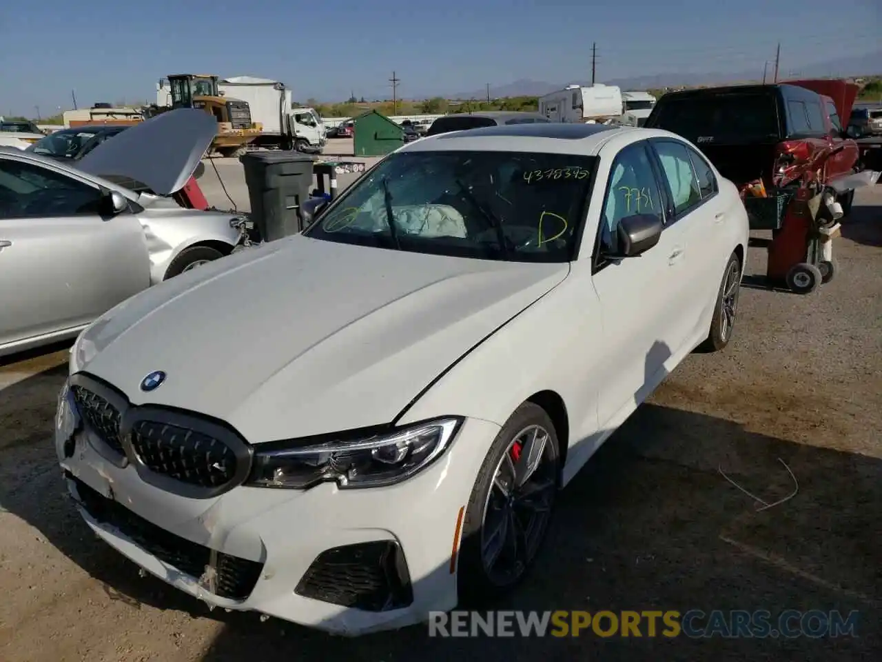 2 Photograph of a damaged car 3MW5U9J04M8C08579 BMW M3 2021