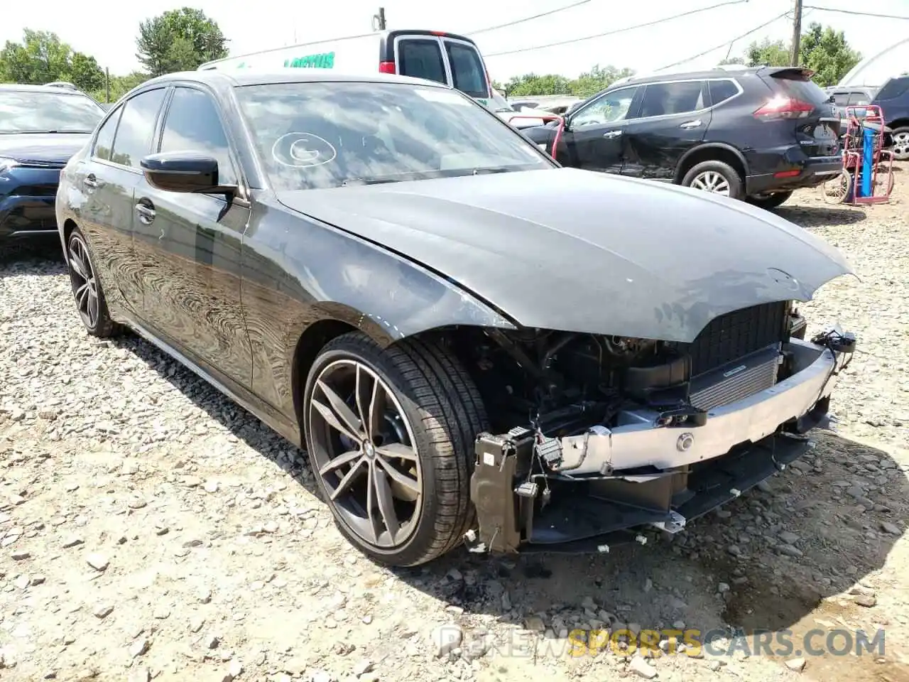 1 Photograph of a damaged car 3MW5U9J05M8B53558 BMW M3 2021