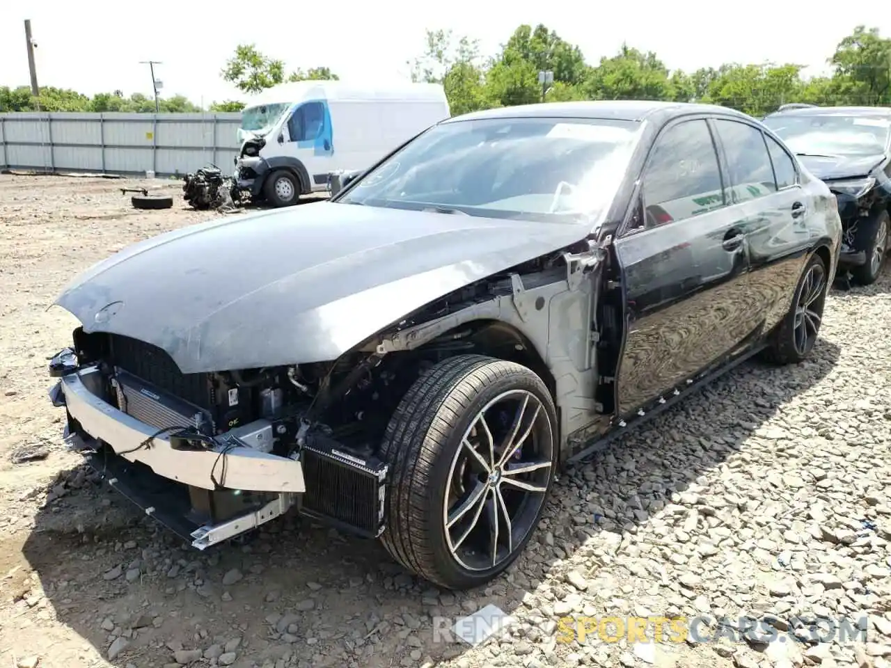 2 Photograph of a damaged car 3MW5U9J05M8B53558 BMW M3 2021