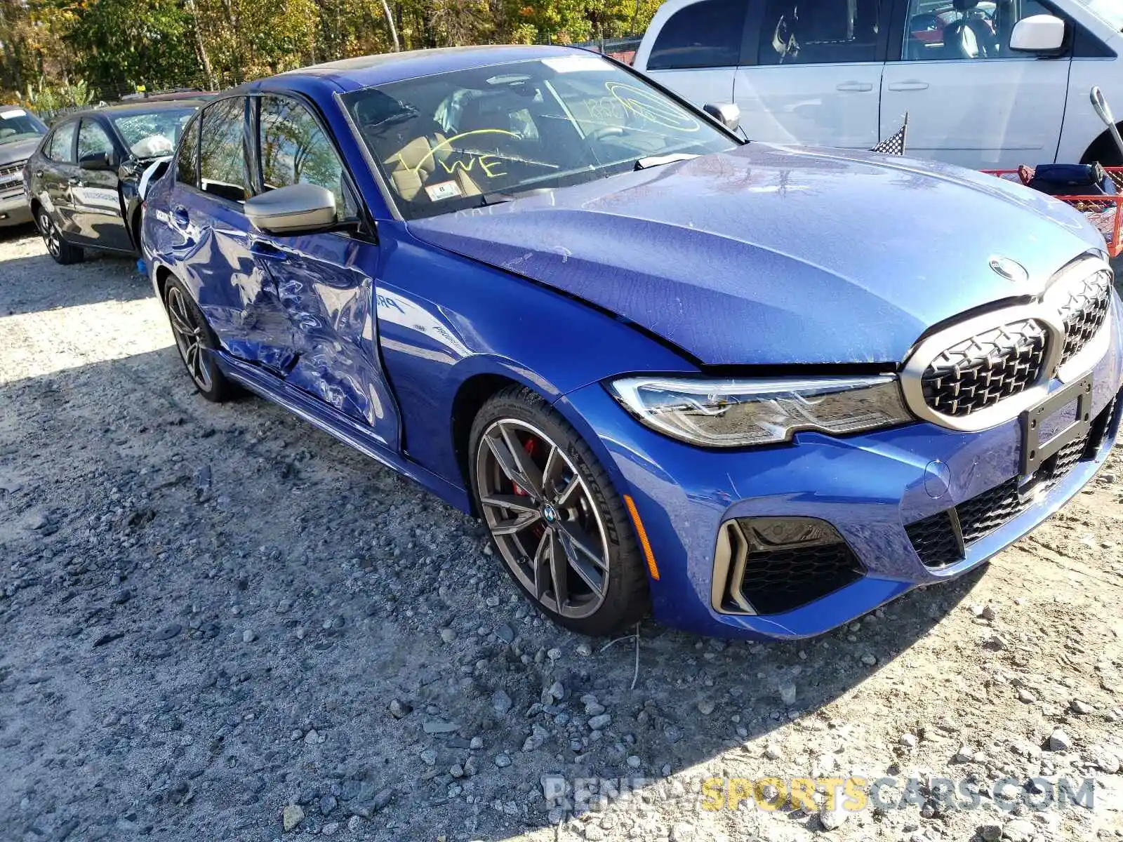 1 Photograph of a damaged car 3MW5U9J06M8C16098 BMW M3 2021