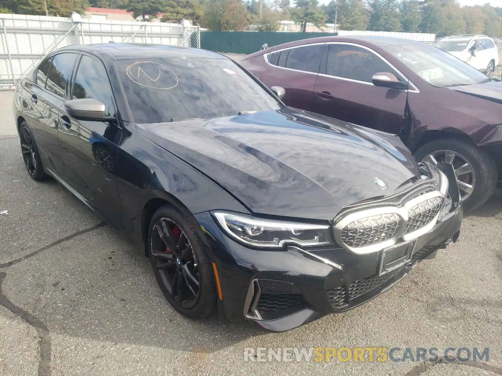 1 Photograph of a damaged car 3MW5U9J07M8B56025 BMW M3 2021